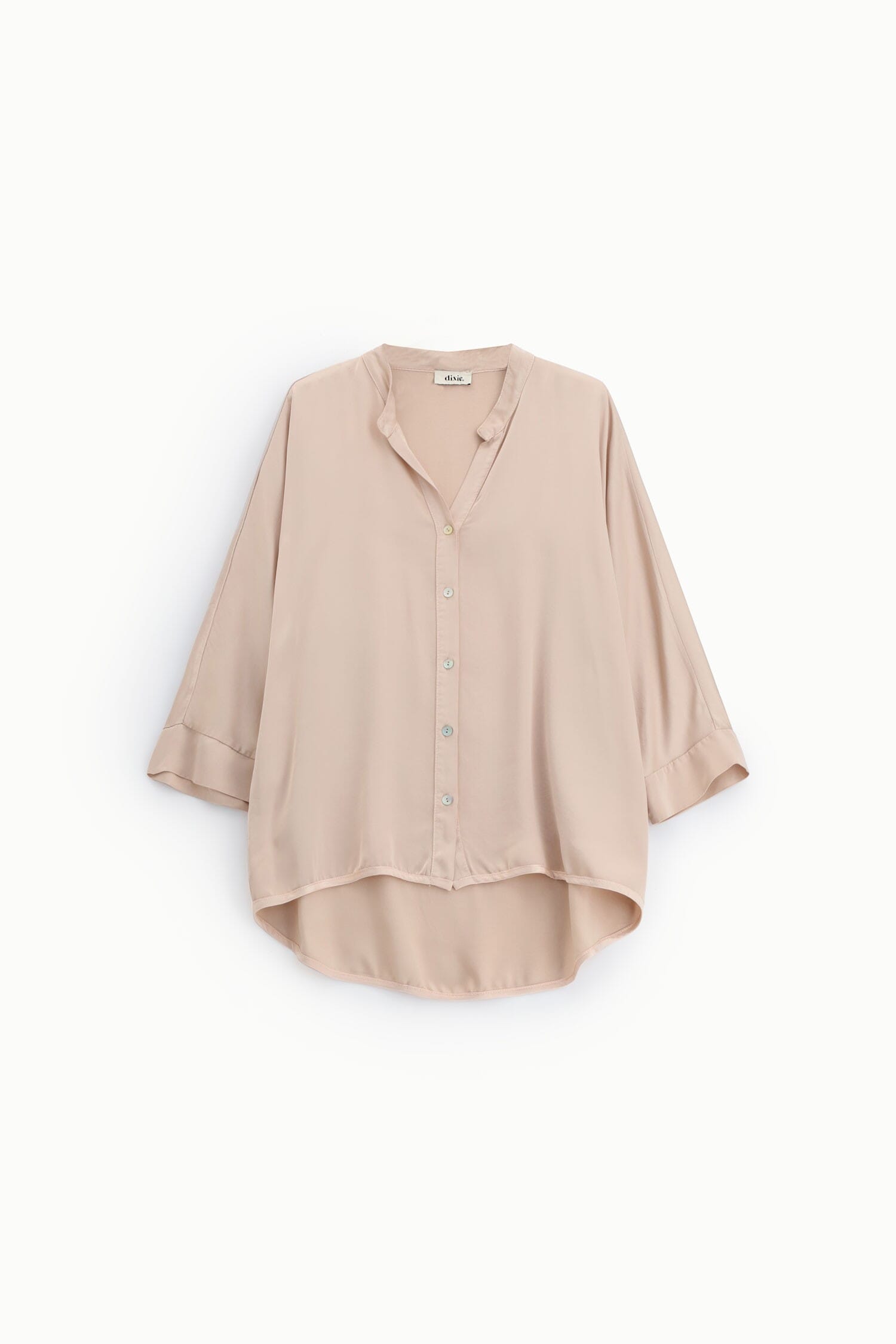 Dixie Large 3/4 Collarless Shirt With Buttons