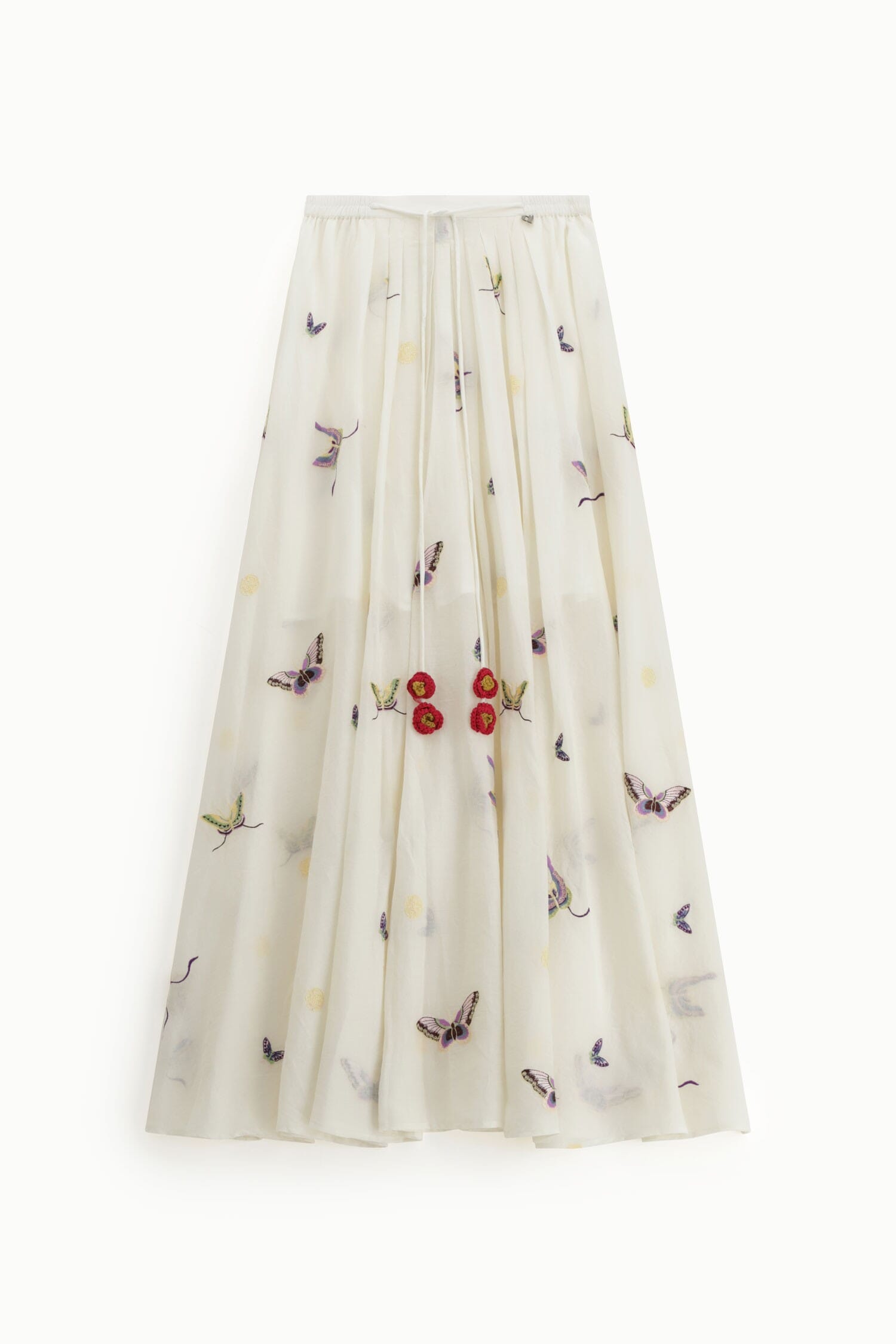 Maxi Skirt With Butterfly Print And Dixie Bow Detail