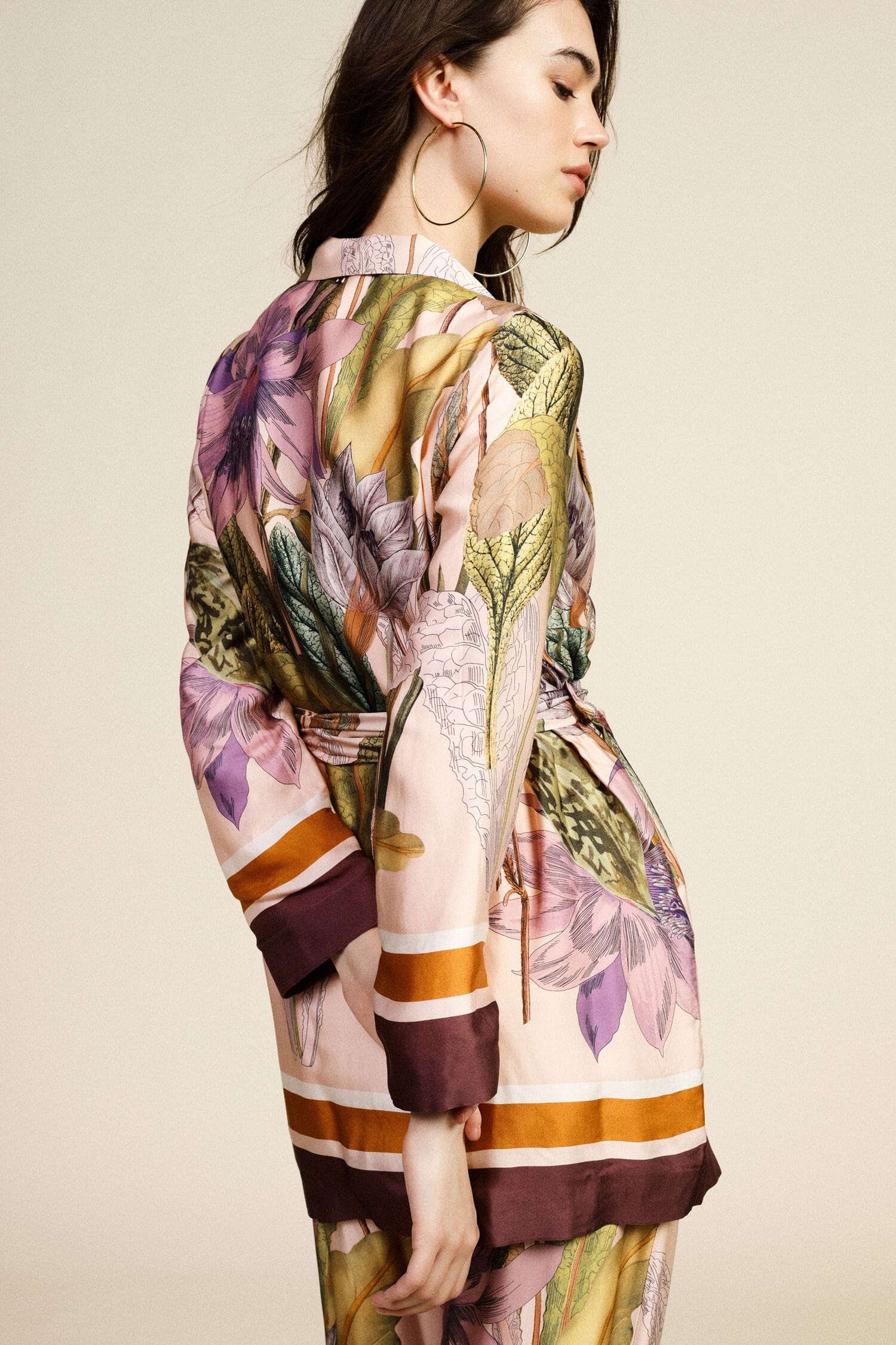 Blazer imprimé floral avec ceinture Dixie