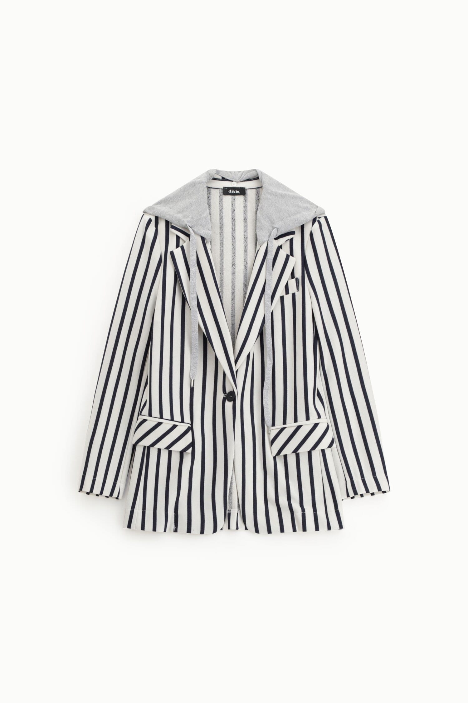 Striped Blazer With Hood And Button Closure Dixie