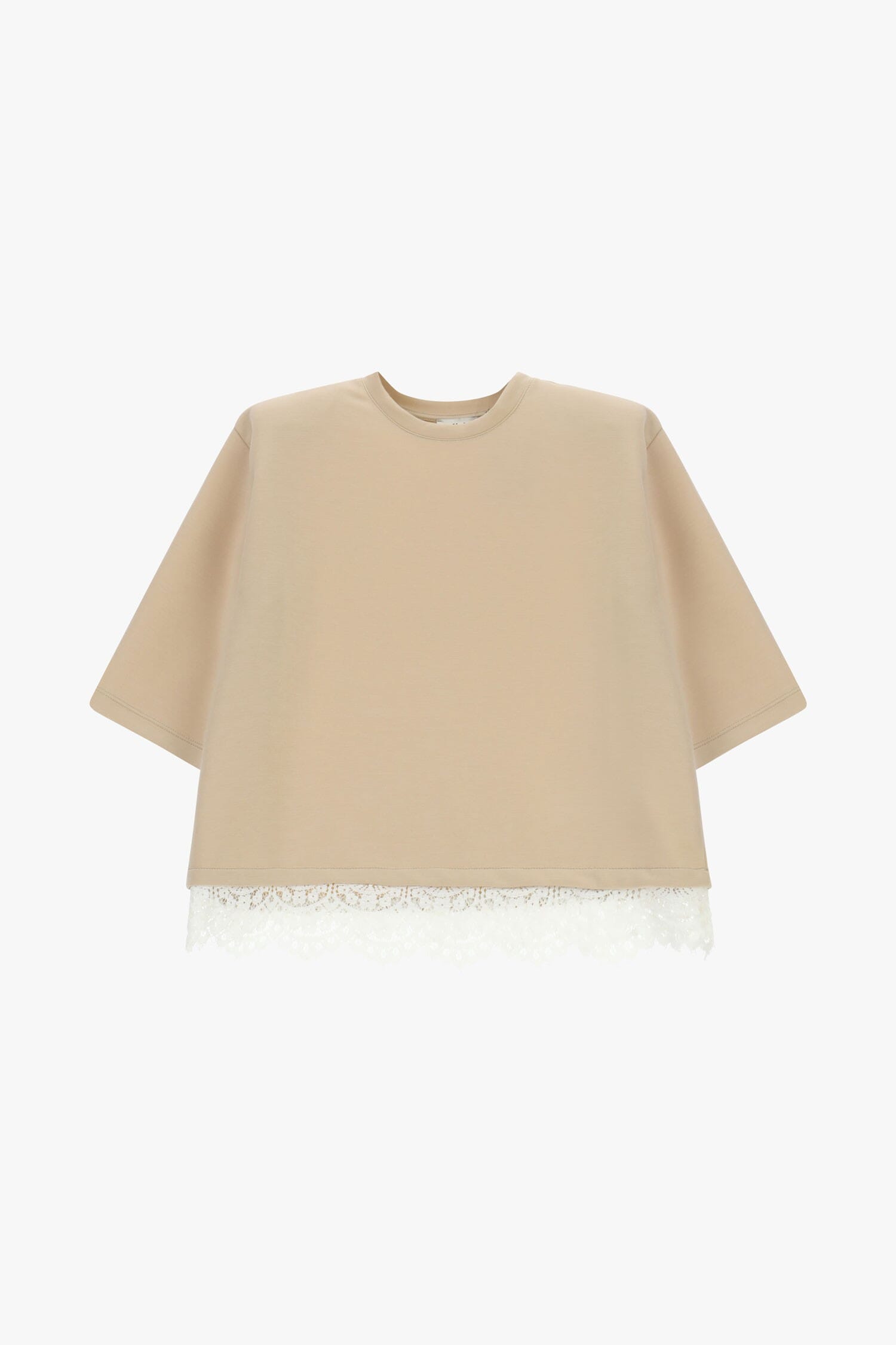 Short-sleeved T-Shirt With Lace Trim Dixie