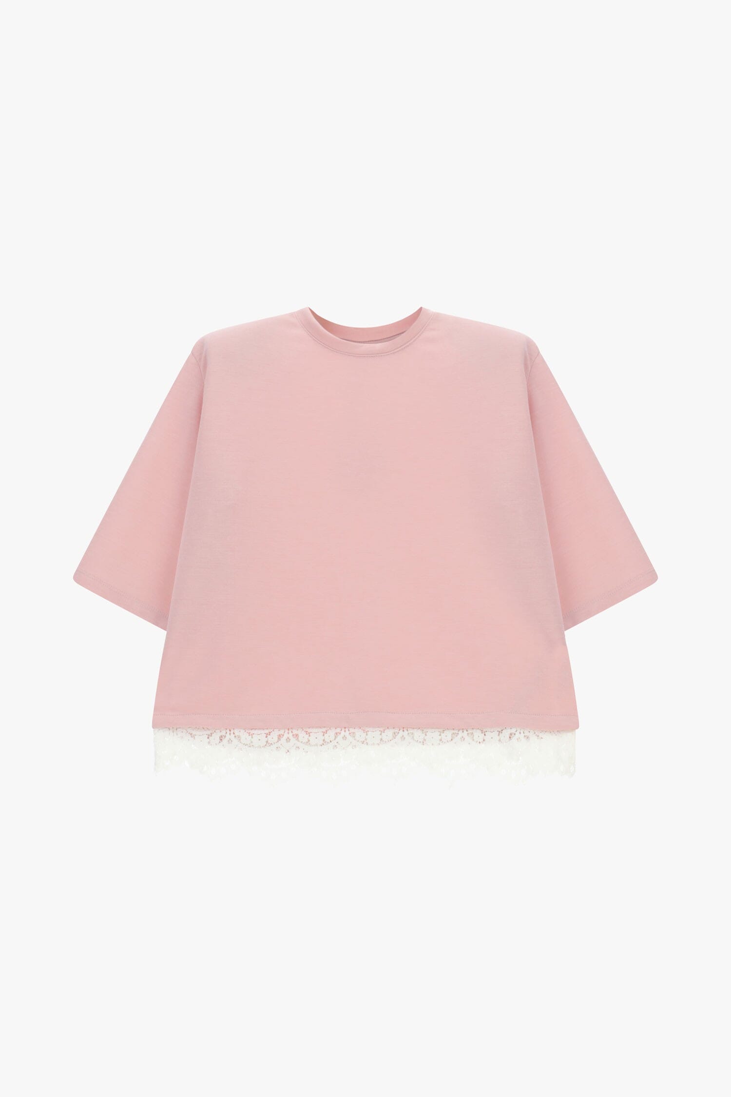 Short-sleeved T-Shirt With Lace Trim Dixie