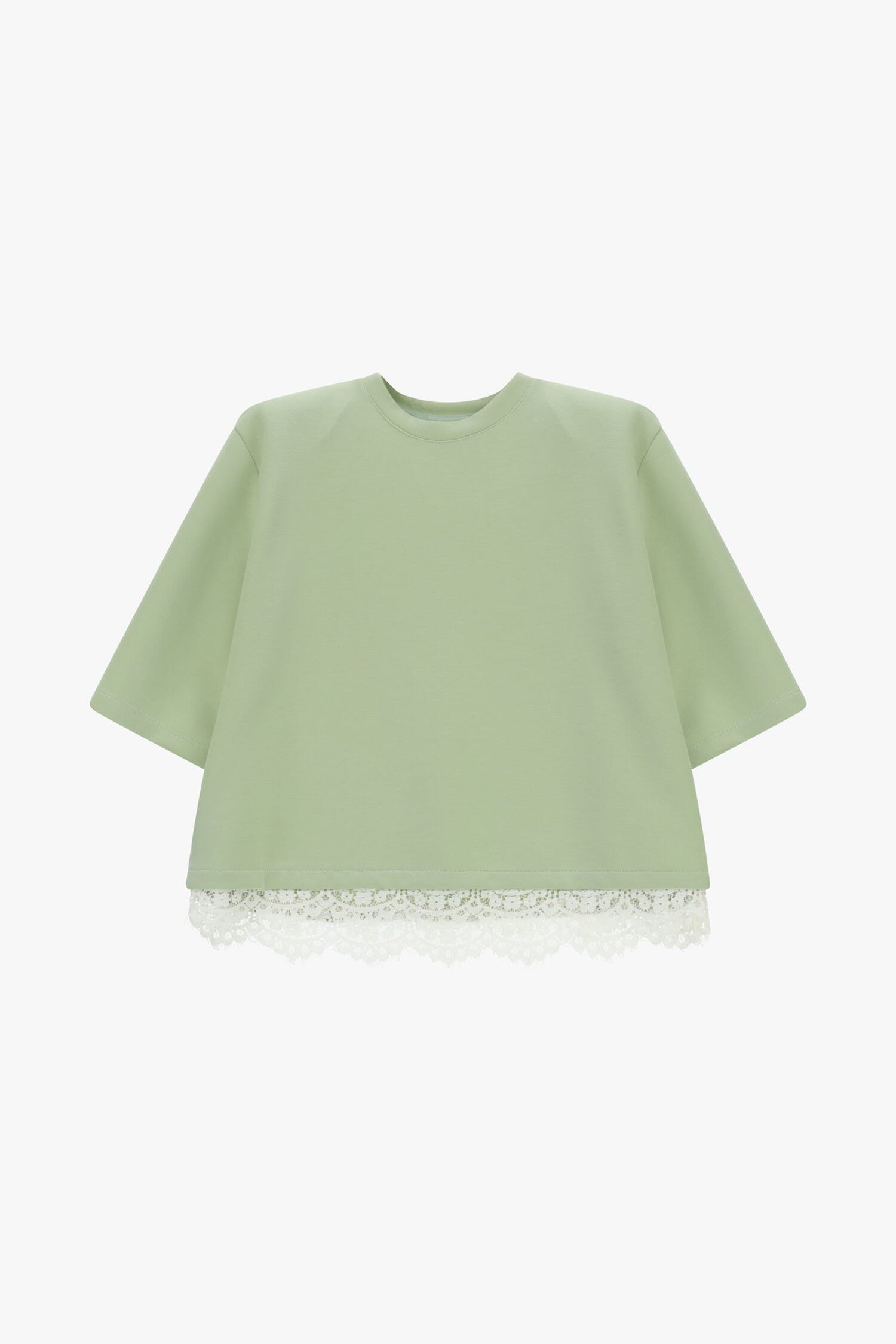 Short-sleeved T-Shirt With Lace Trim Dixie
