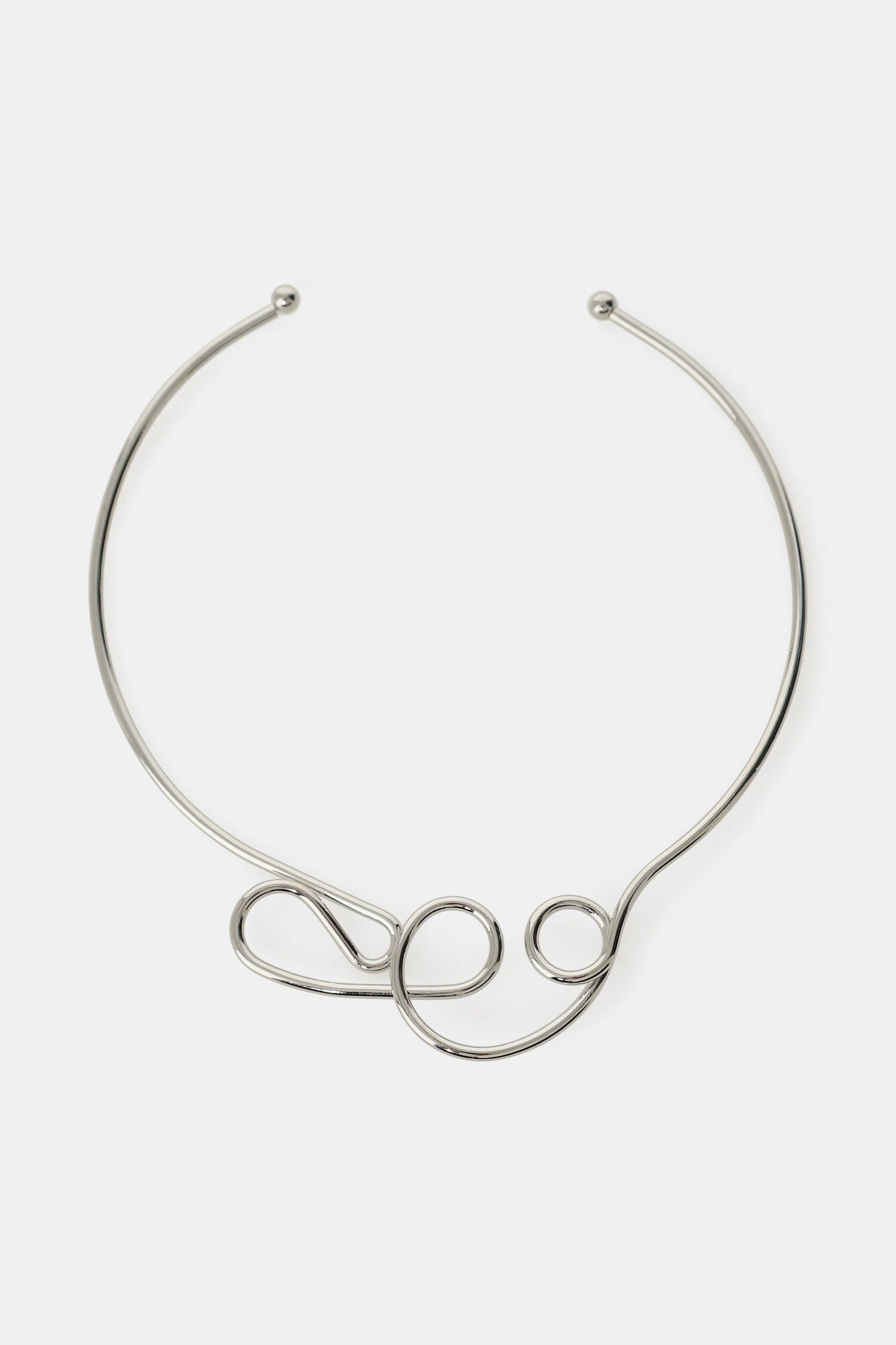 Collier rigide ouvert avec motif ondulé Dixie