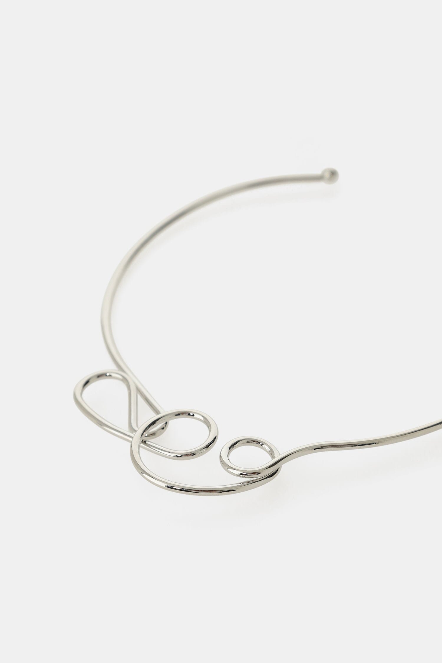 Collier rigide ouvert avec motif ondulé Dixie