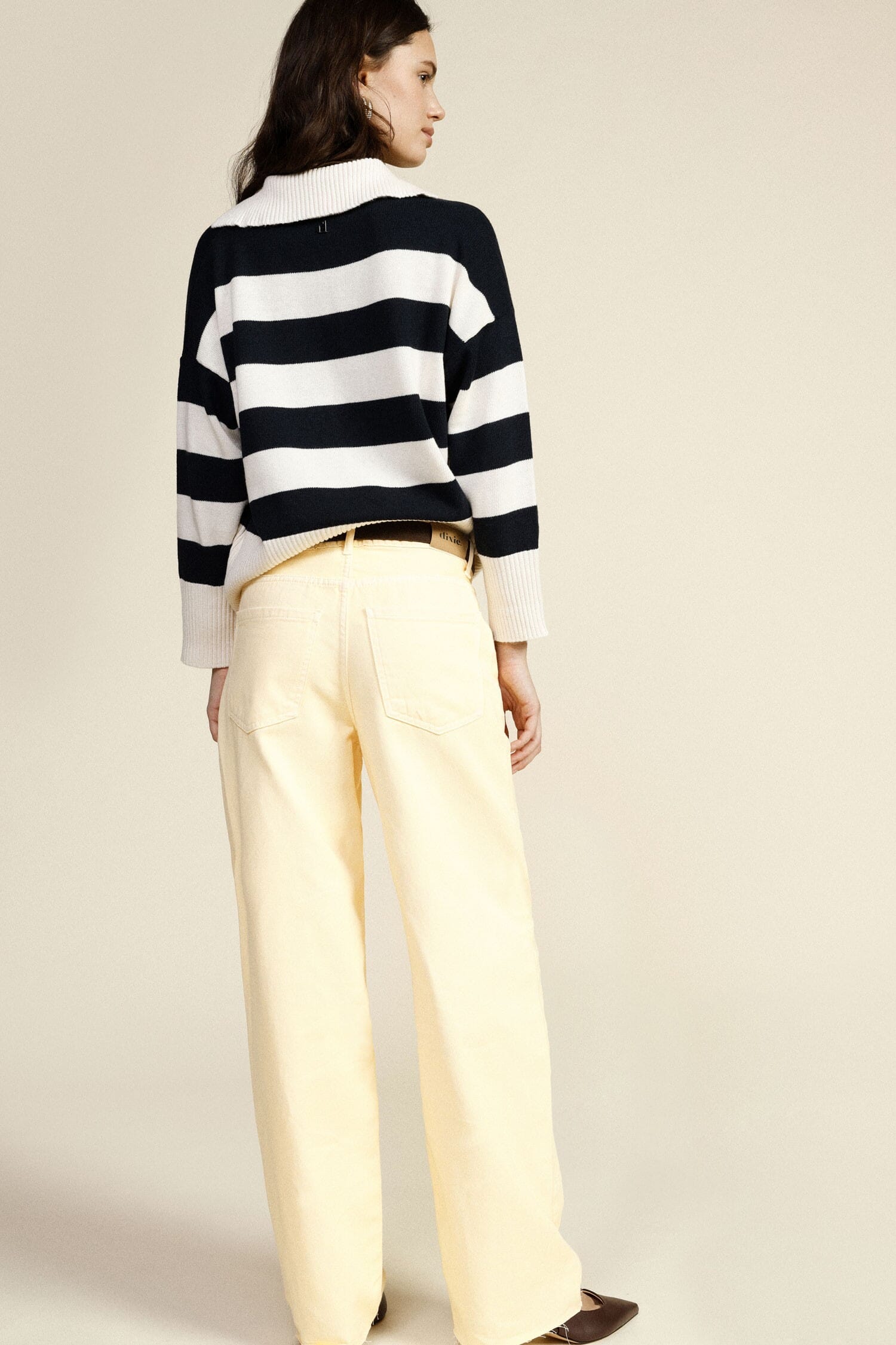 Dixie High Waist Five Pocket Wide Leg Jeans