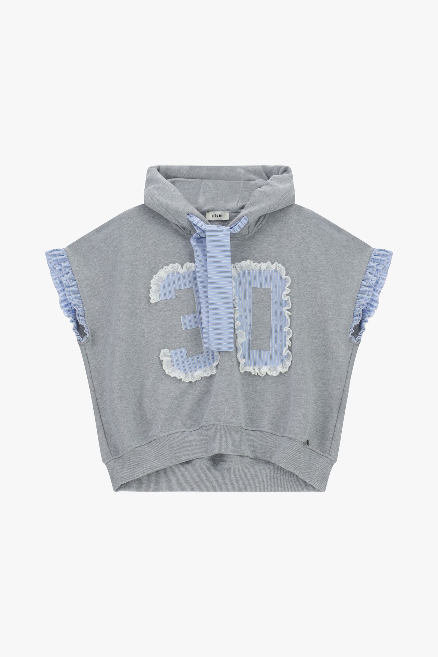 Dixie - Sweat à capuche sans manches avec volants