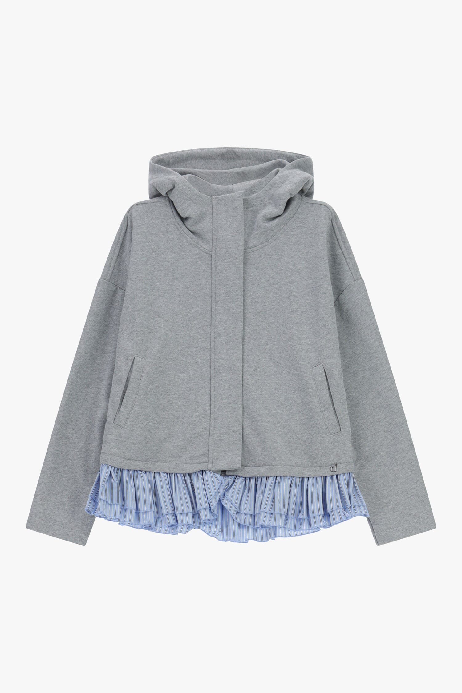 Dixie Sweatshirt à capuche avec volants plissés