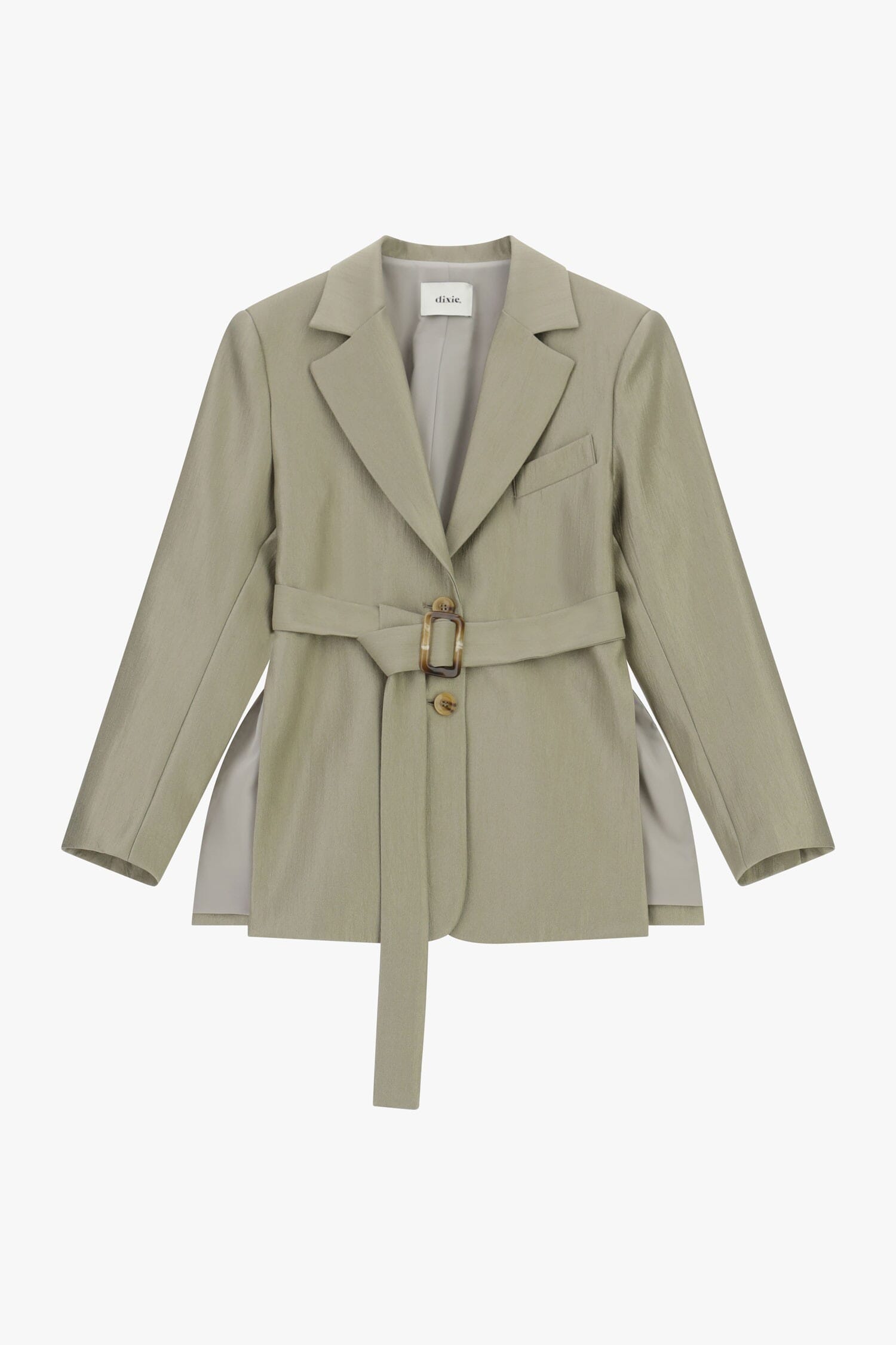 Dixie Shirt Jacket With Belt And Side Slit