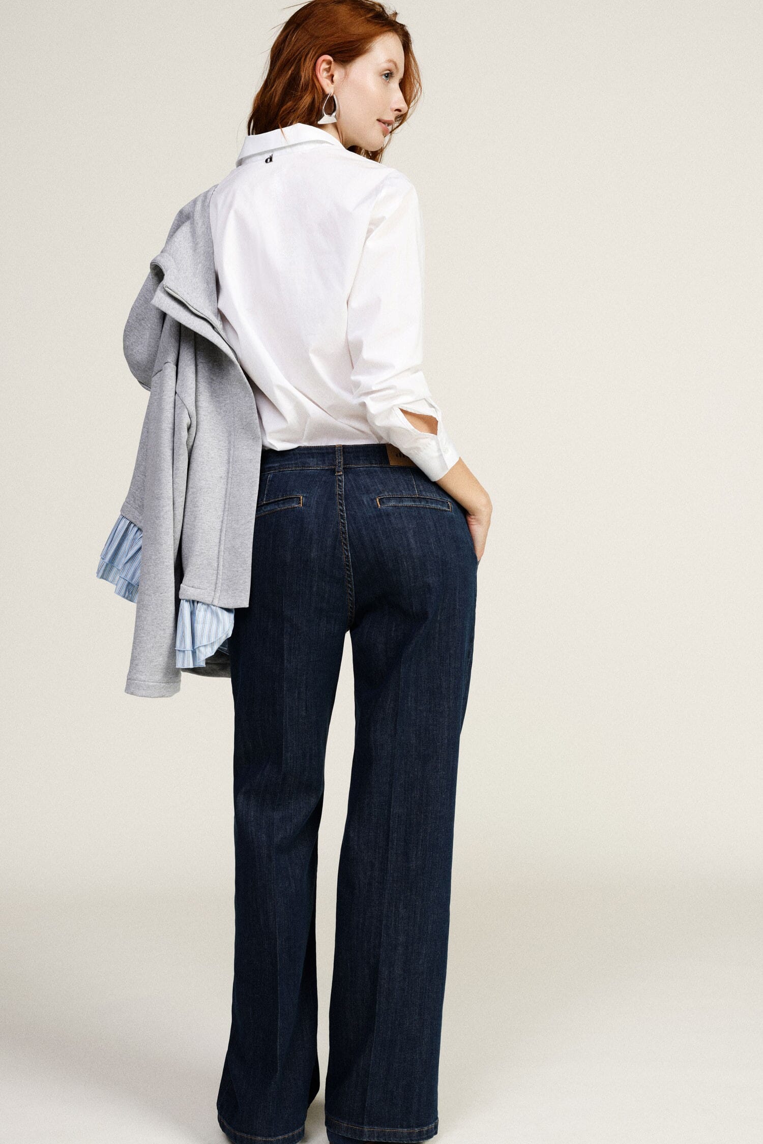 Wide-leg trousers with front seams Dixie