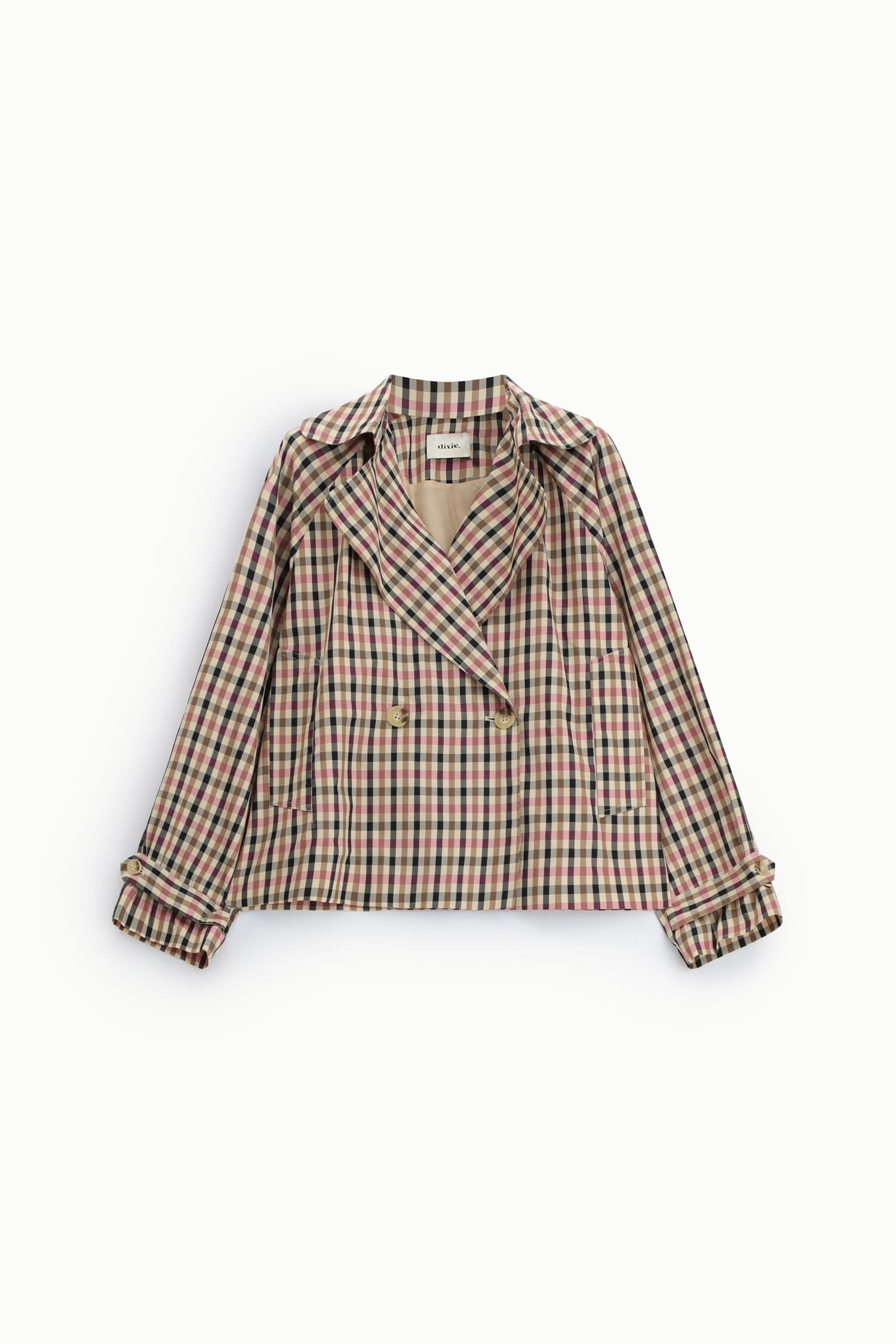 Double-breasted checked jacket-shirt with long sleeves Dixie