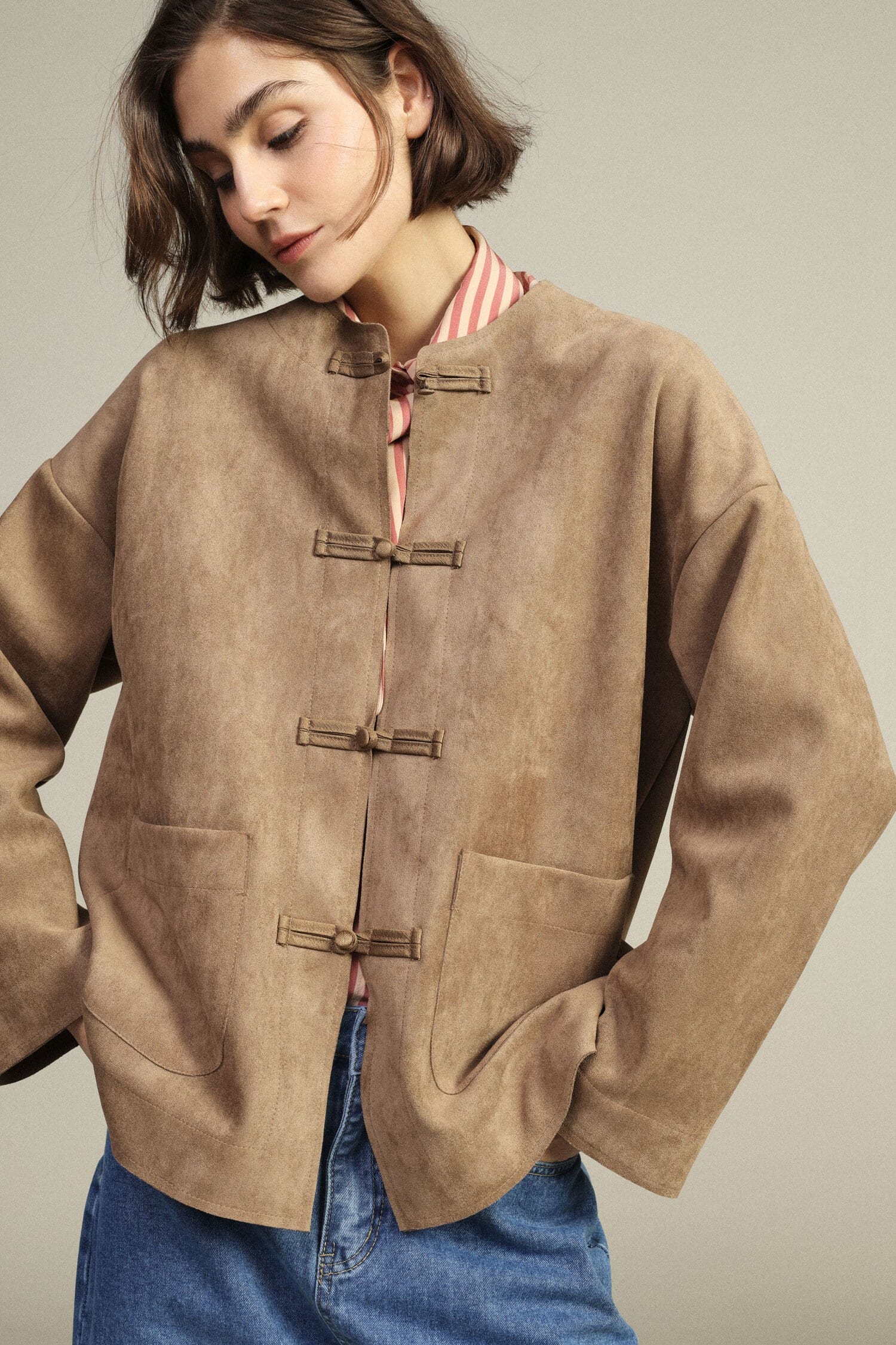 Giacca Camicia Con Chiusura Orientale E Tasche Applicate Dixie