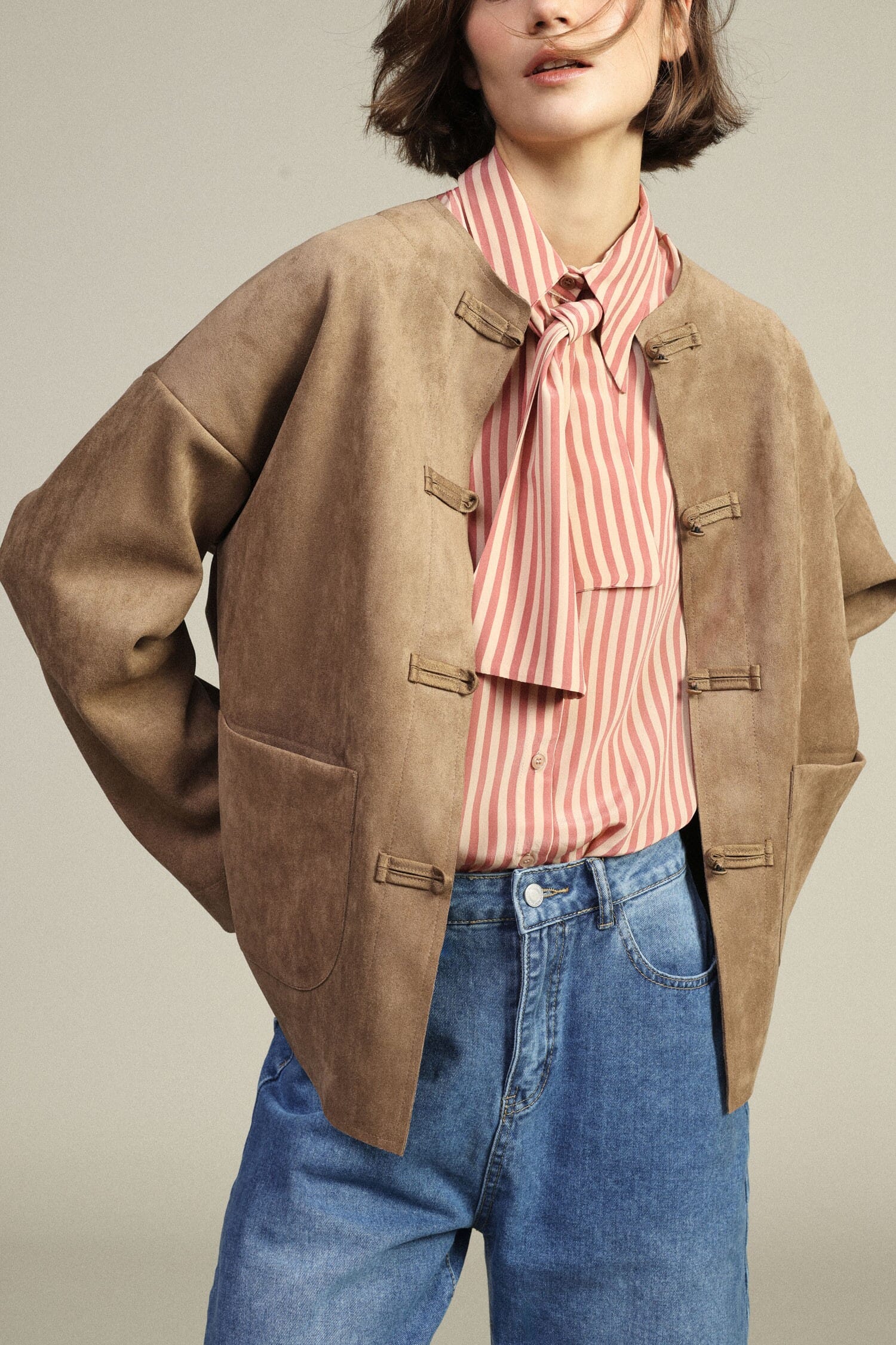 Giacca Camicia Con Chiusura Orientale E Tasche Applicate Dixie