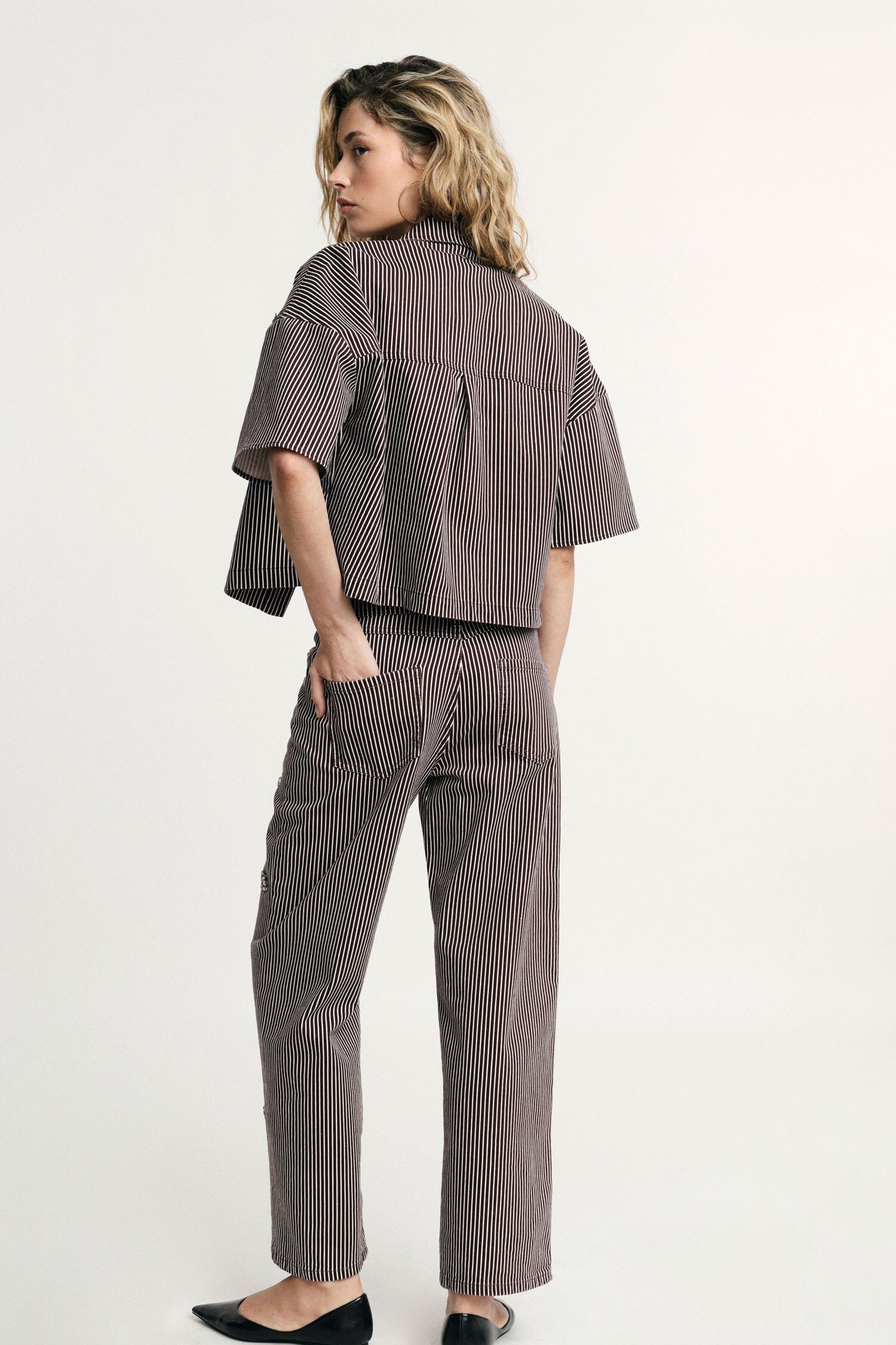 Striped Palace Trousers With Jewel Embroidery Please