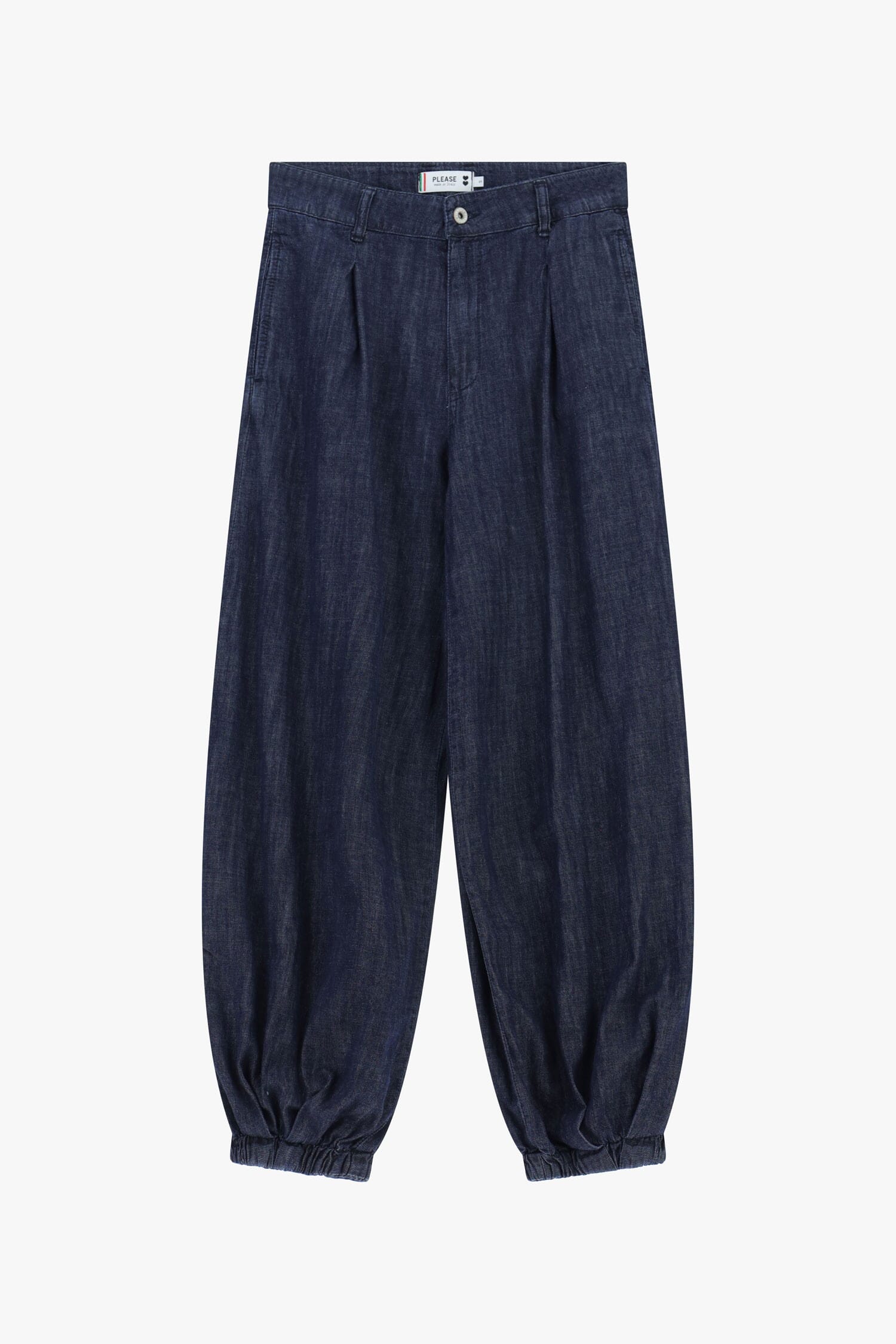 Jeans Scuri Baloon Fit Con Fondo Elastico Please