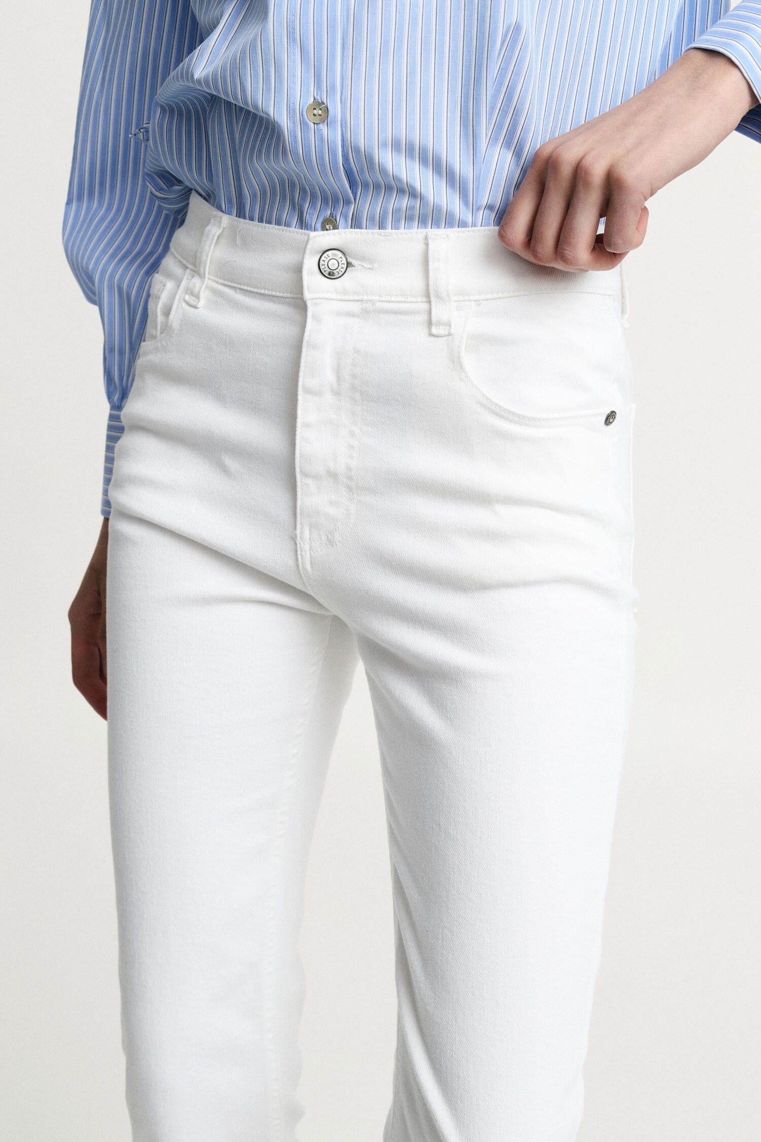 Flare Jeans Five Pockets High Waist Please