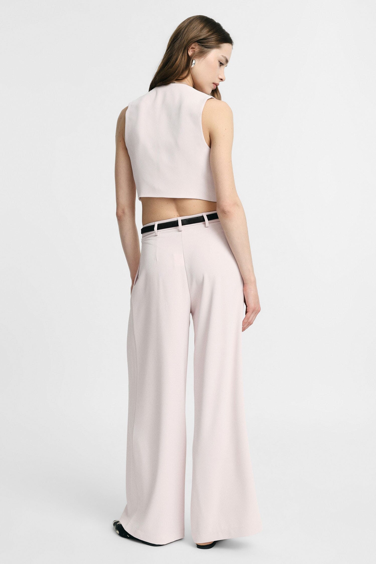 High Waisted Palace Trousers With Pleats Please