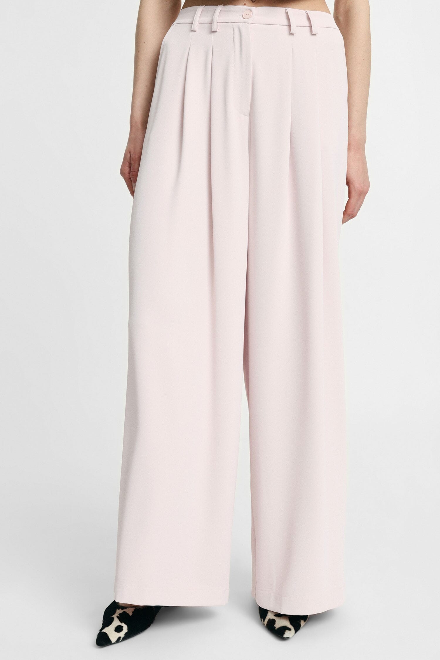 High Waisted Palace Trousers With Pleats Please
