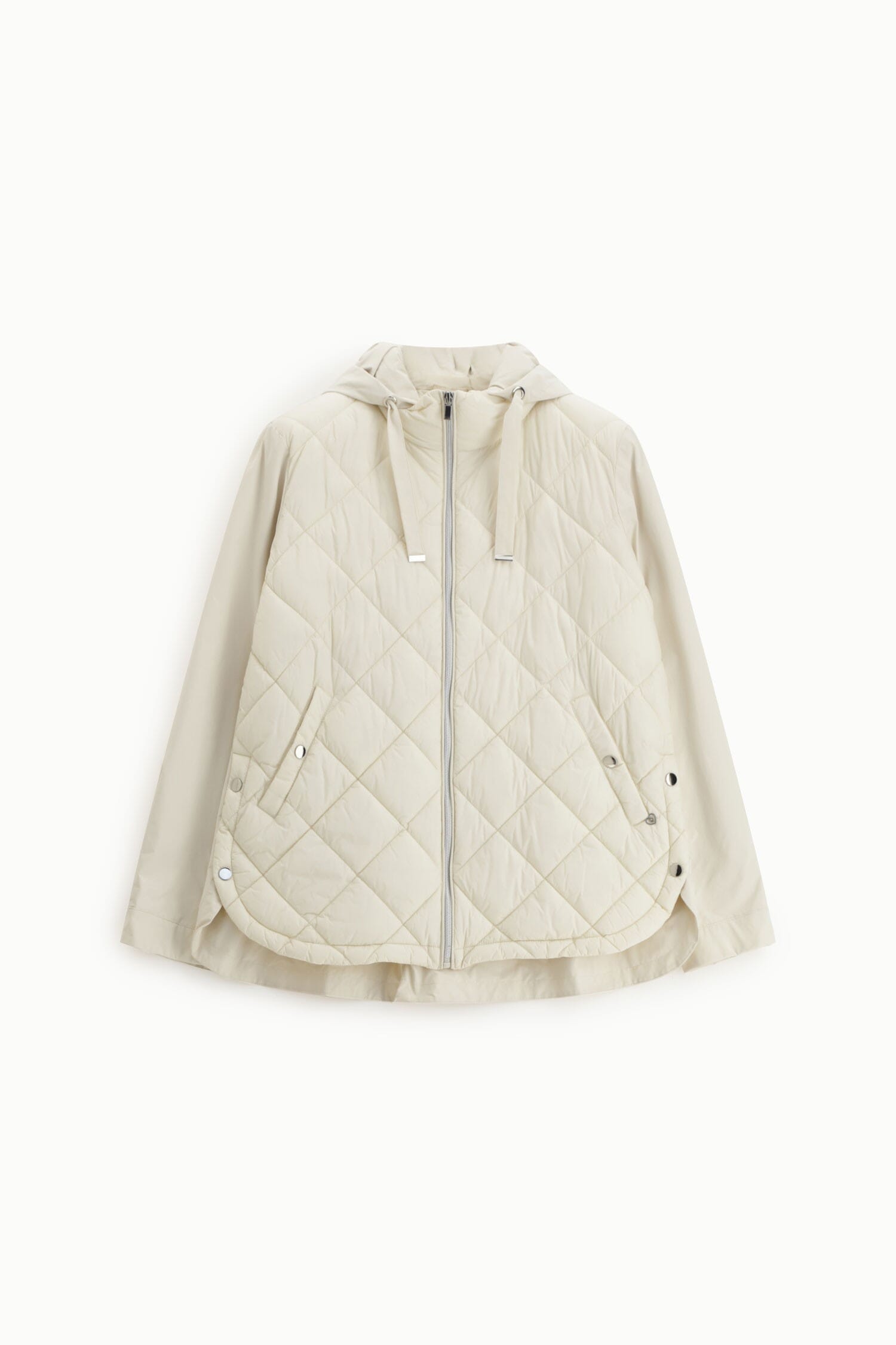 Short Quilted Jacket With Hood And Zip Please
