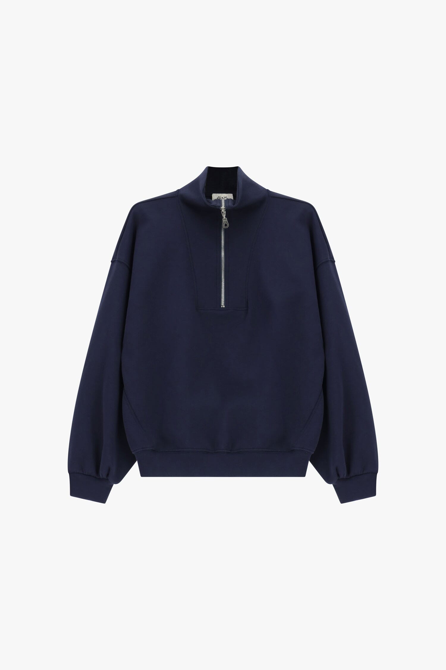 Sweatshirt Zip High Neck High Fit Xc3\Xa0 Wide Dixie