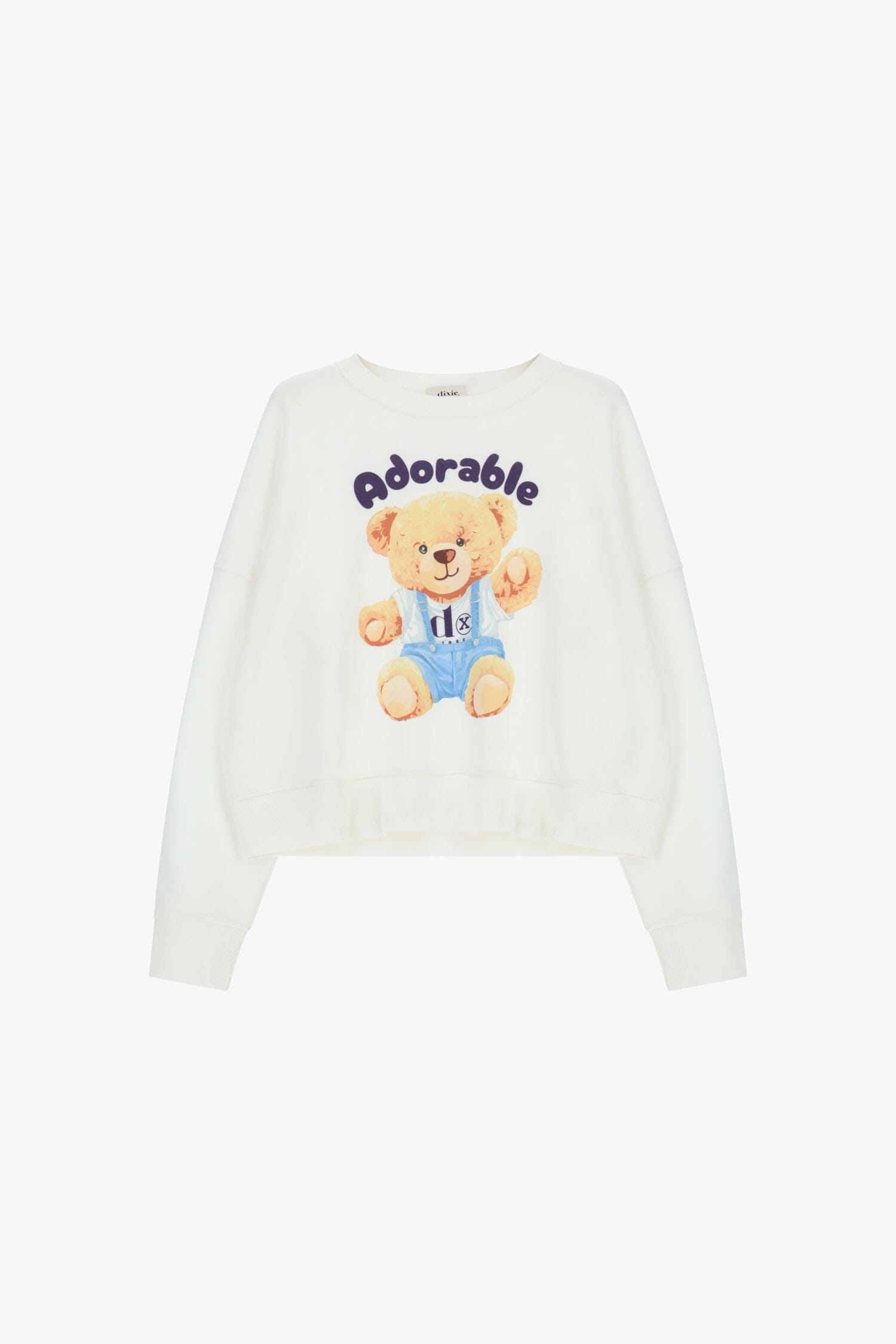 Sweatshirt Crew-neck Front Bear Print Dixie