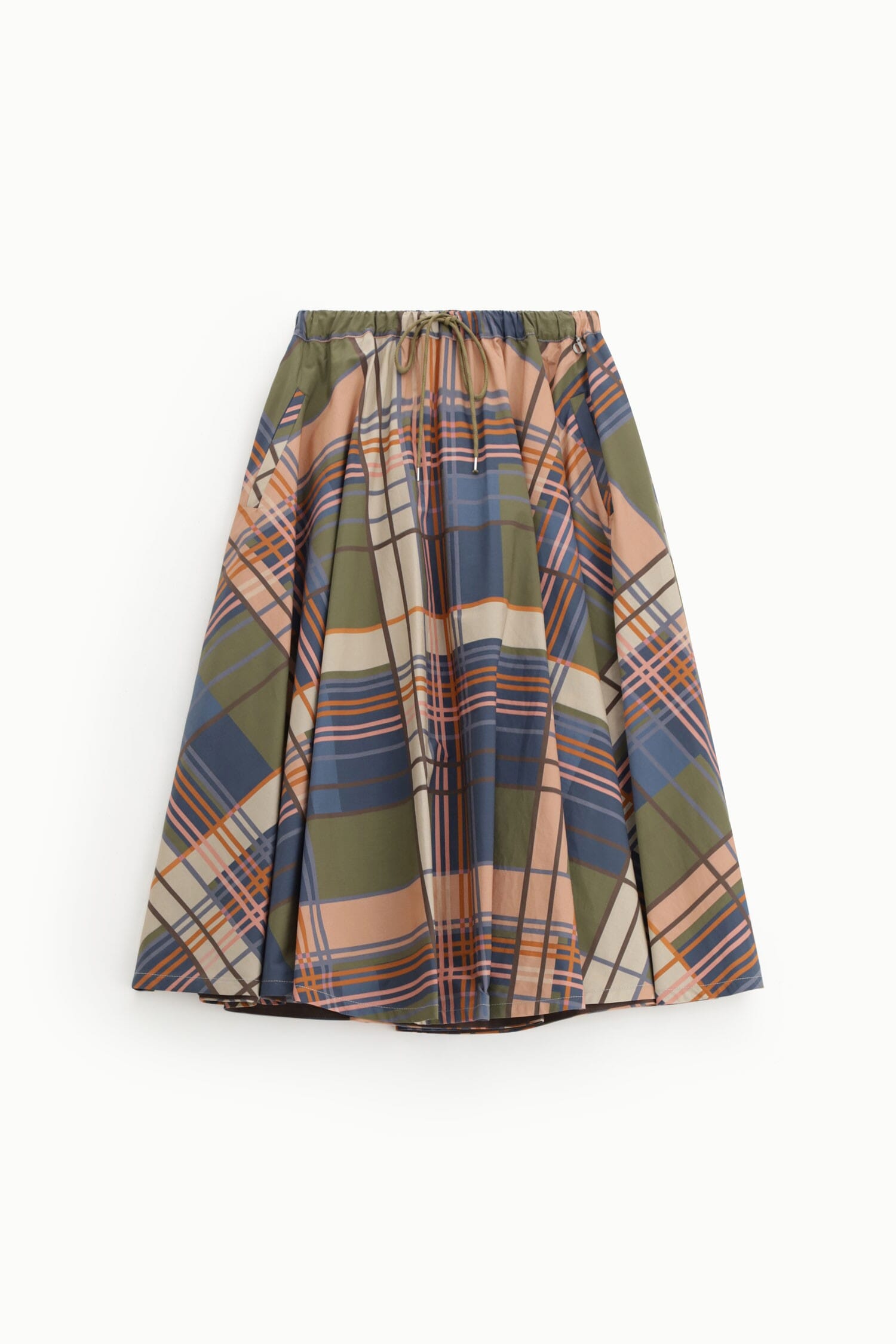 Long High Waisted Skirt With Dixie Check Pattern