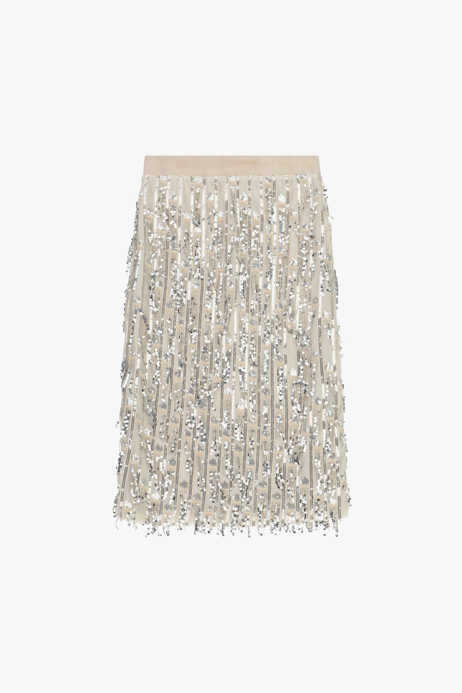 Jupe midi à paillettes et taille haute Dixie