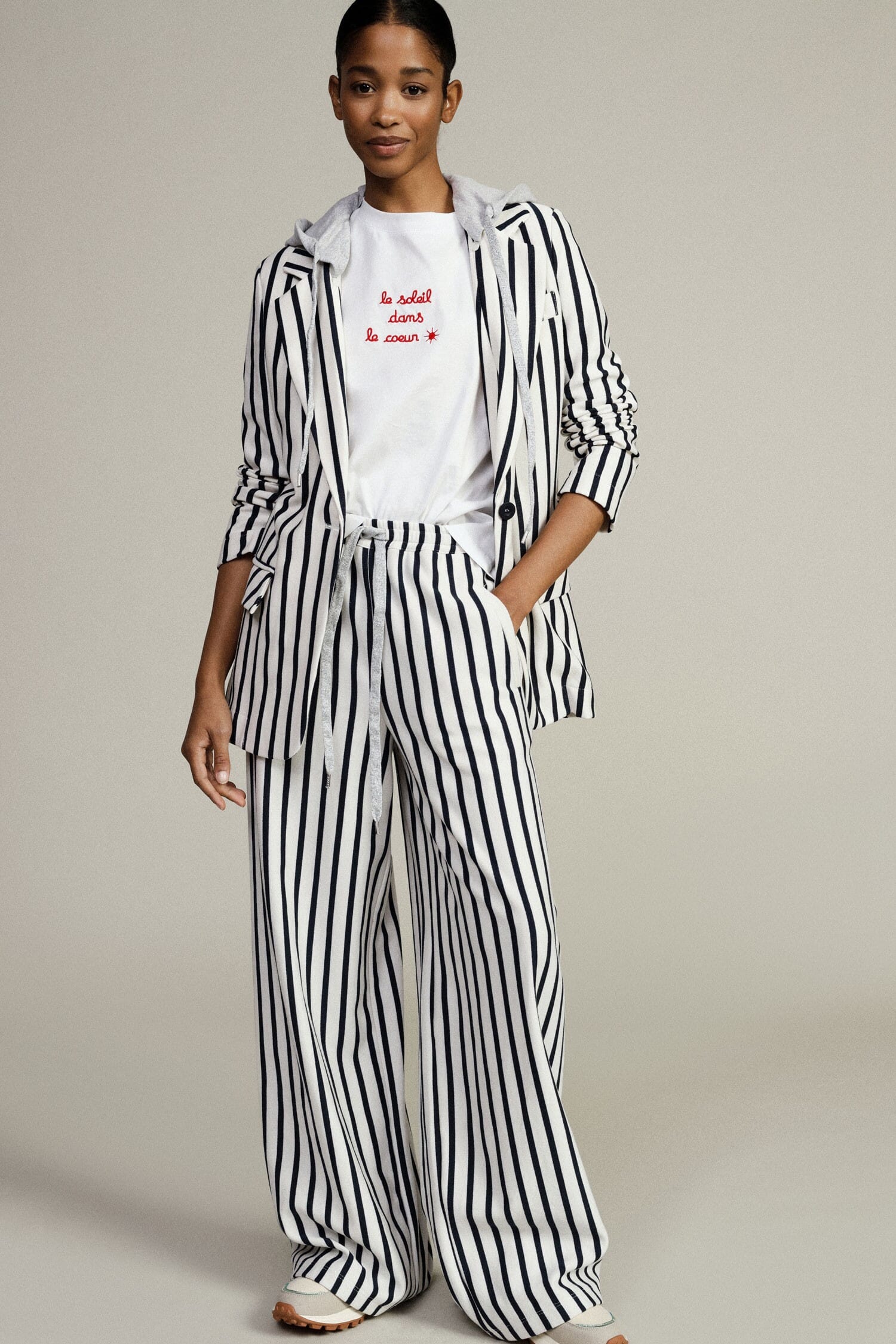 Pantaloni Palazzo A Righe Con Vita Alta E Coulisse Dixie