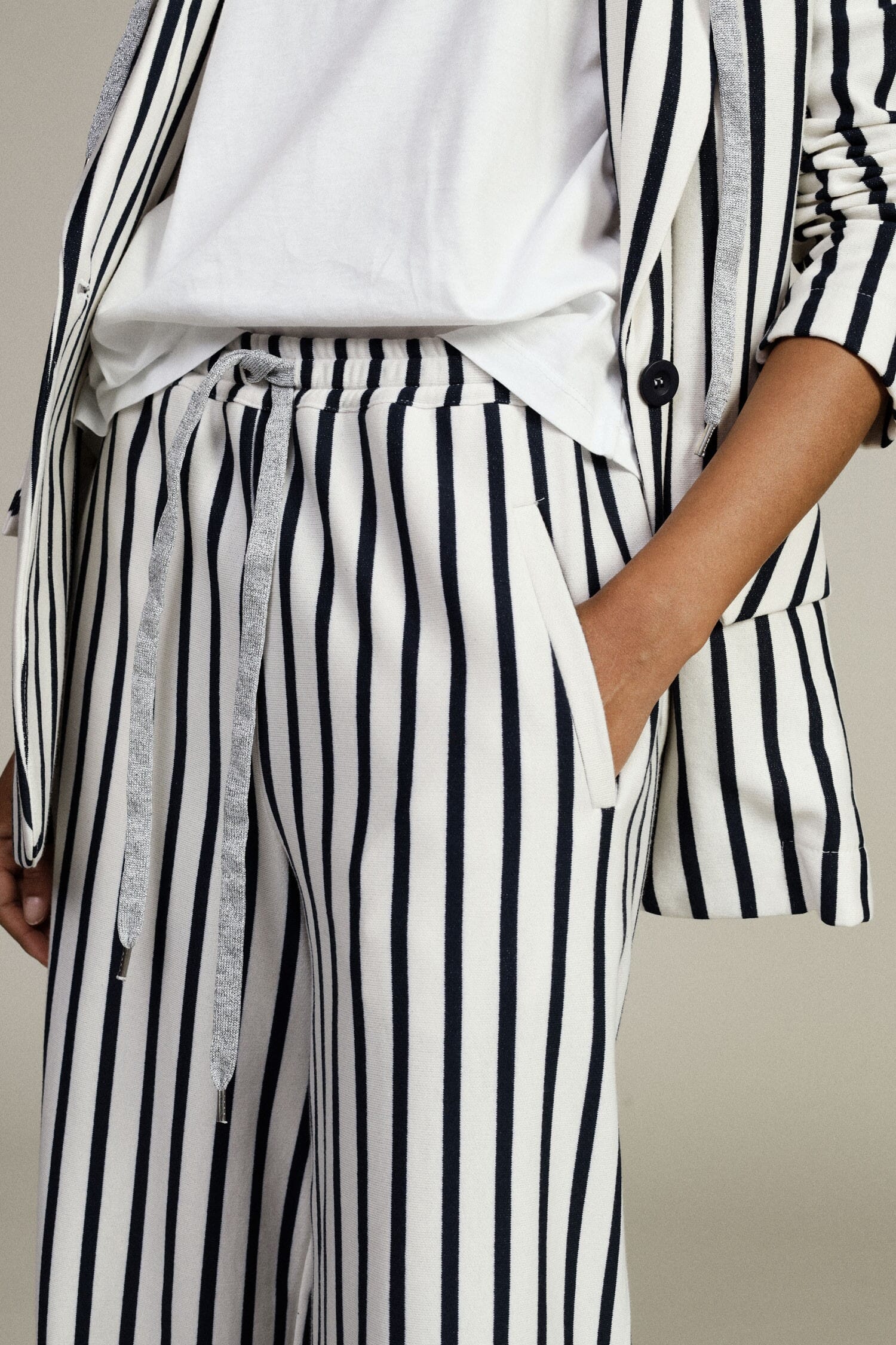 Pantaloni Palazzo A Righe Con Vita Alta E Coulisse Dixie