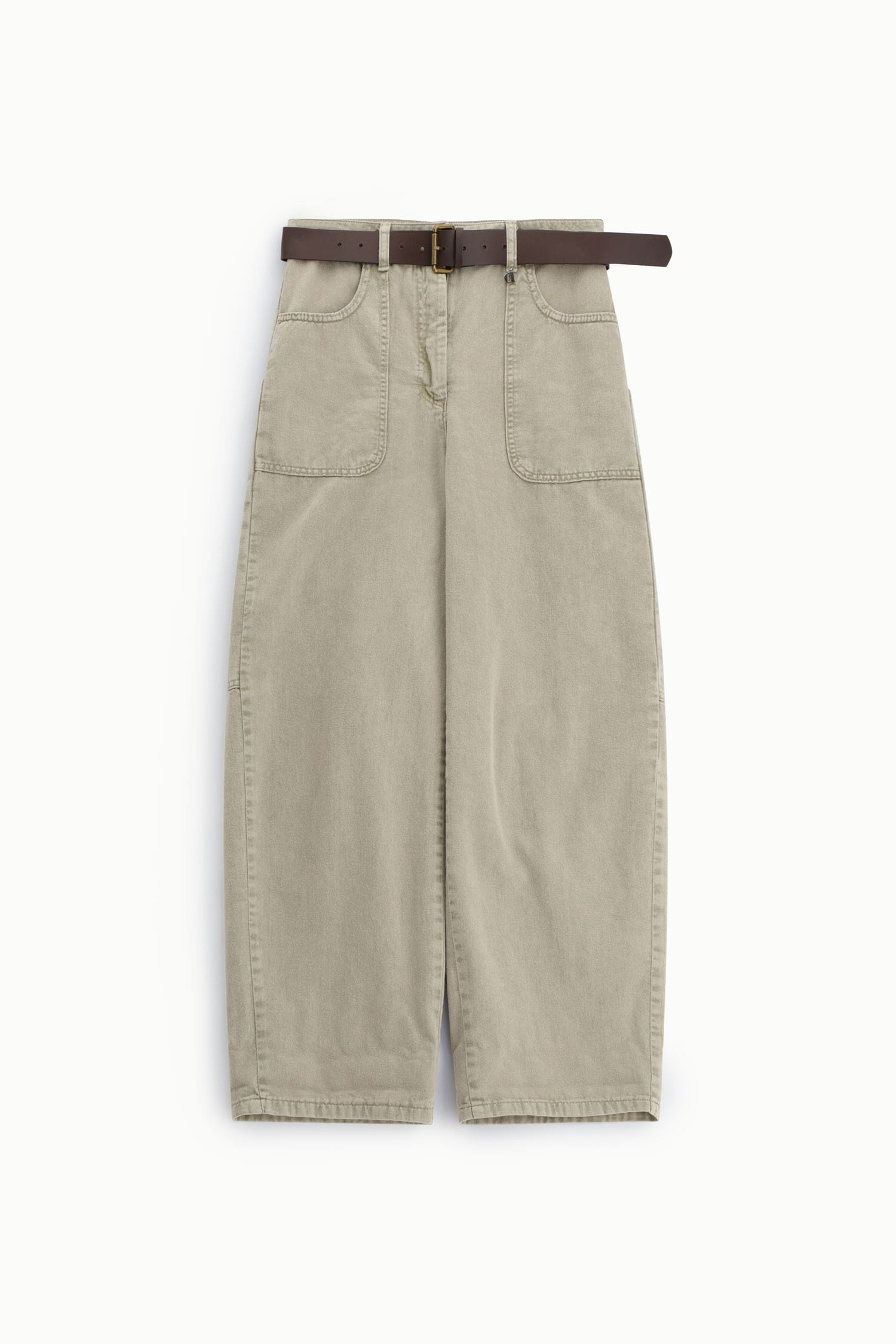 Pantaloni Palazzo A Vita Alta Con Tasche Applicate Dixie