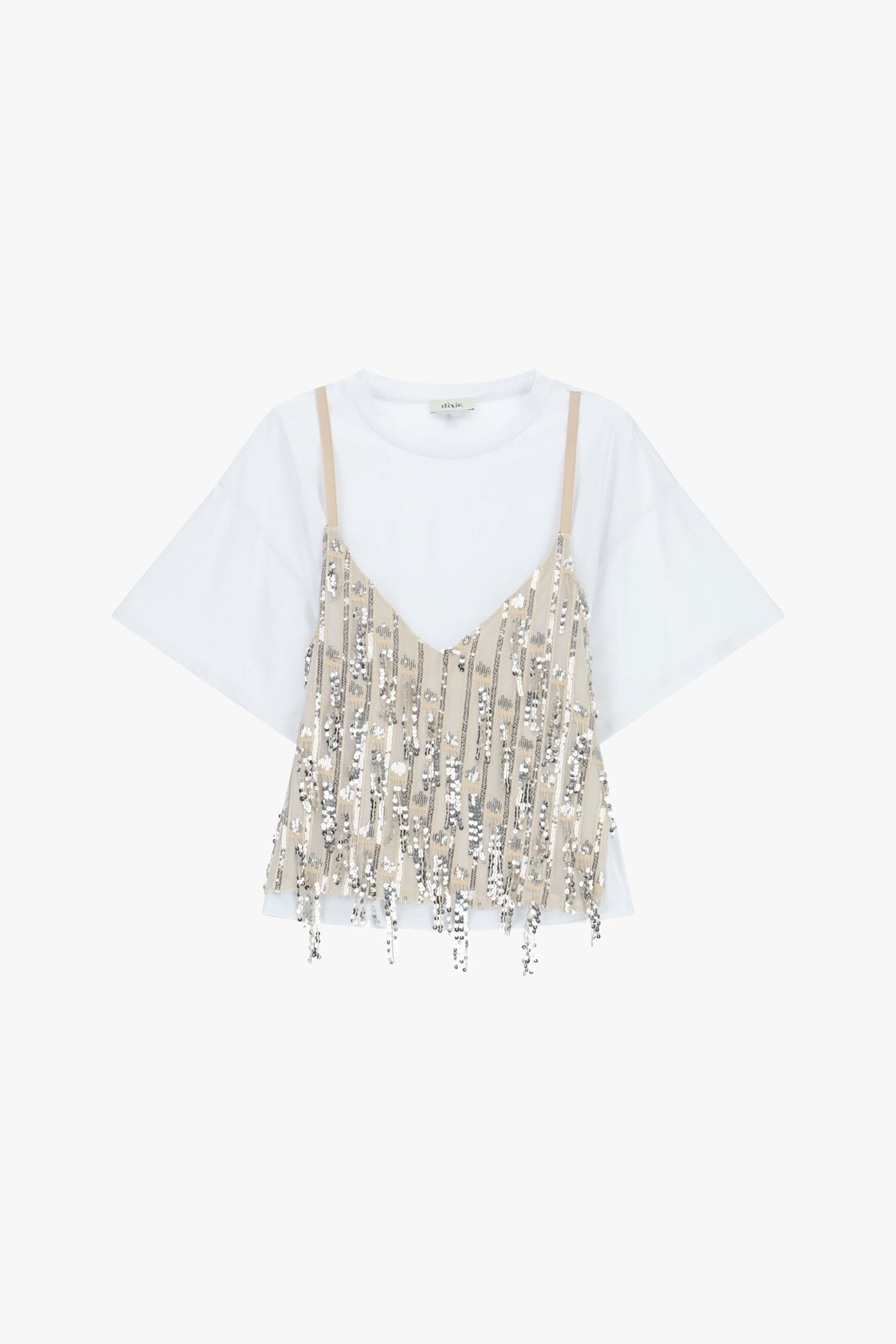 Top Con T-Shirt E Dettagli Decorativi A Strati Dixie