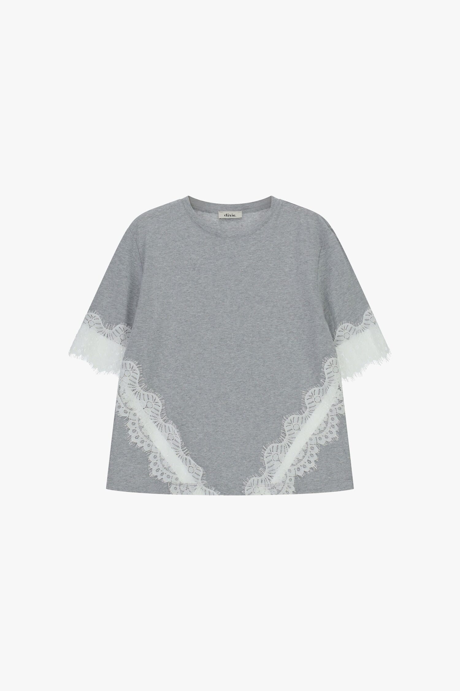 T-Shirt Maniche Corte Con Inserti In Pizzo Dixie