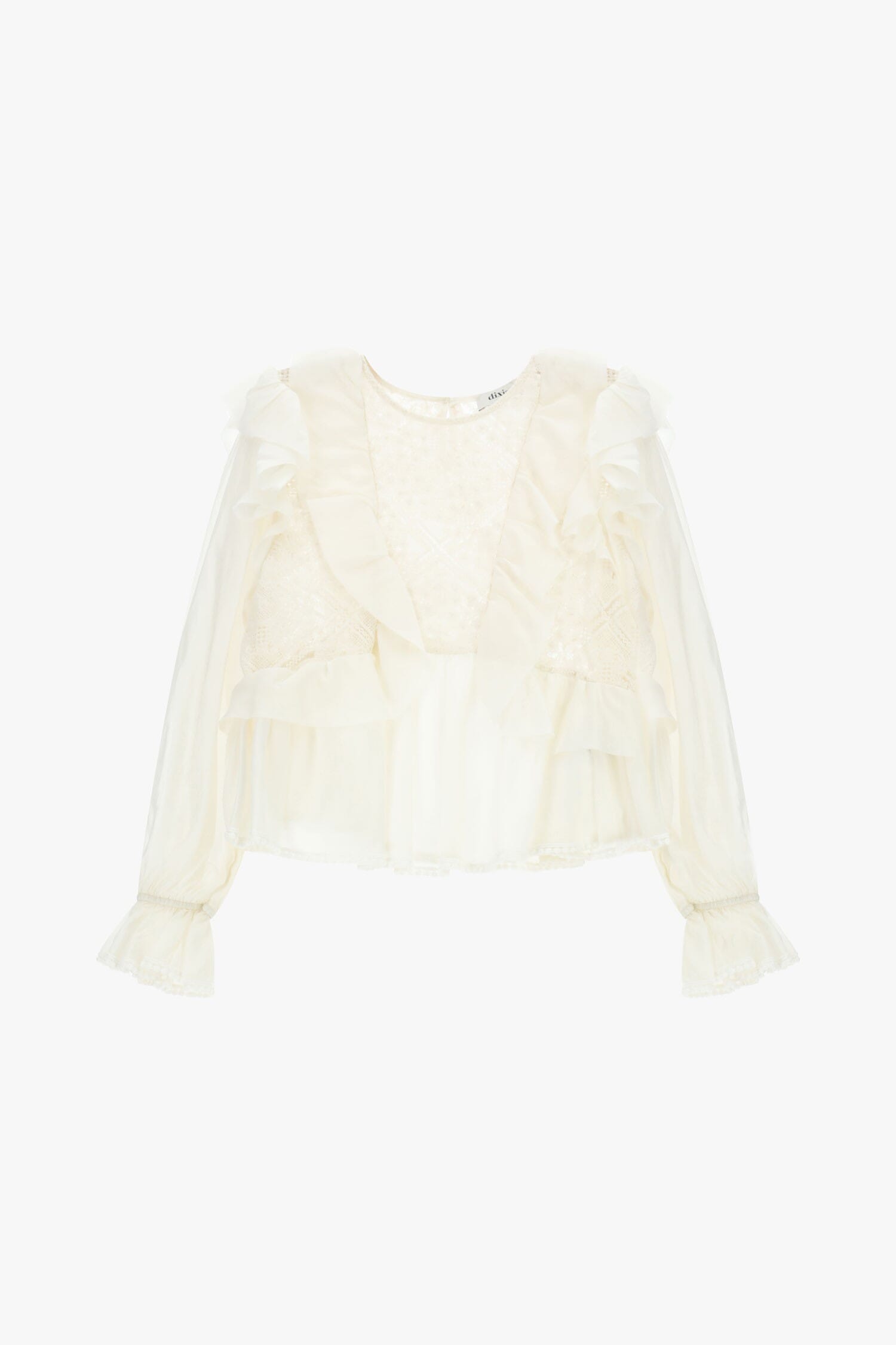Blouse With Ruffles And Transparent Sleeves Dixie