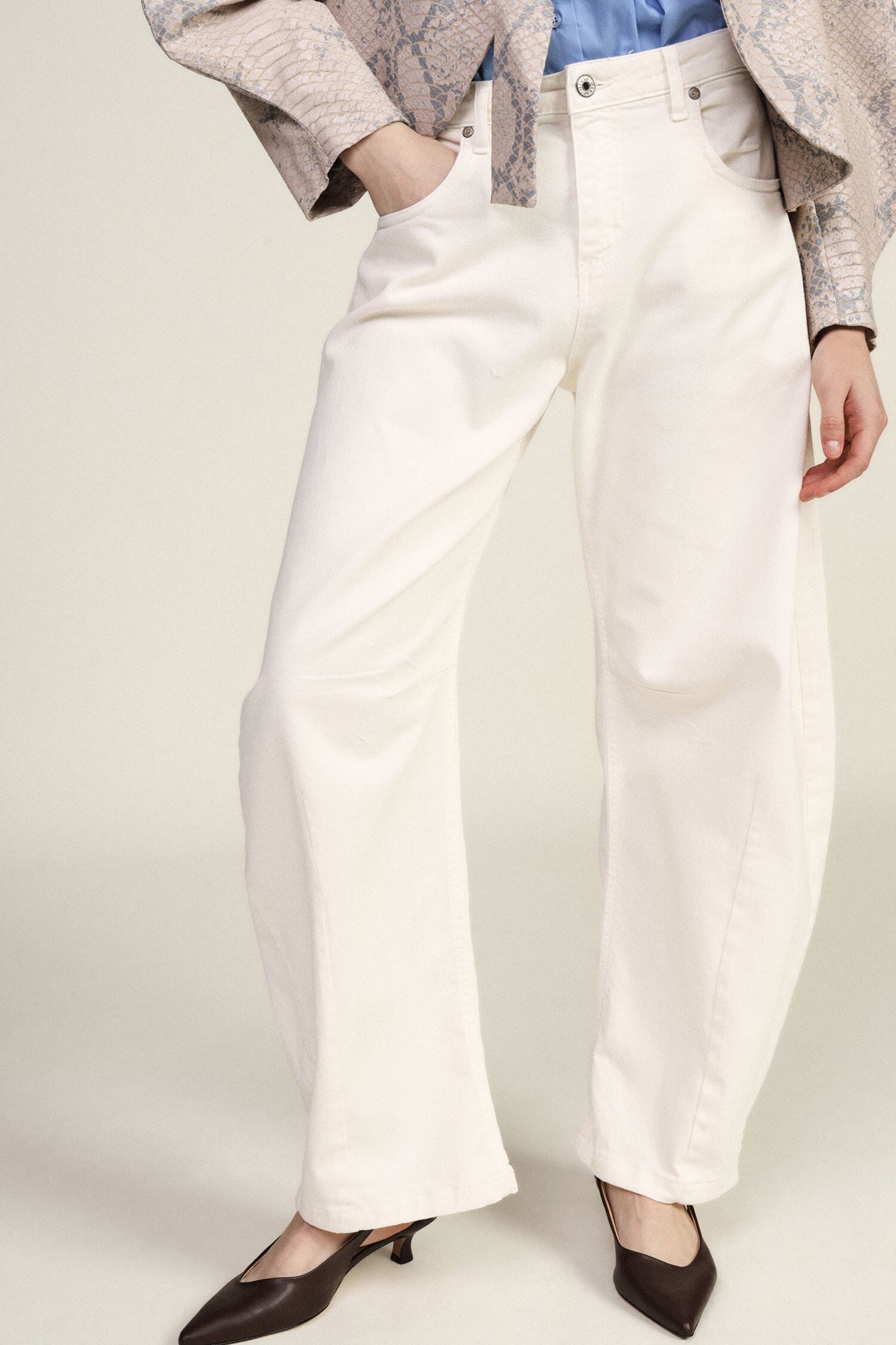 Trousers Wide Five Pockets High Waist Dixie