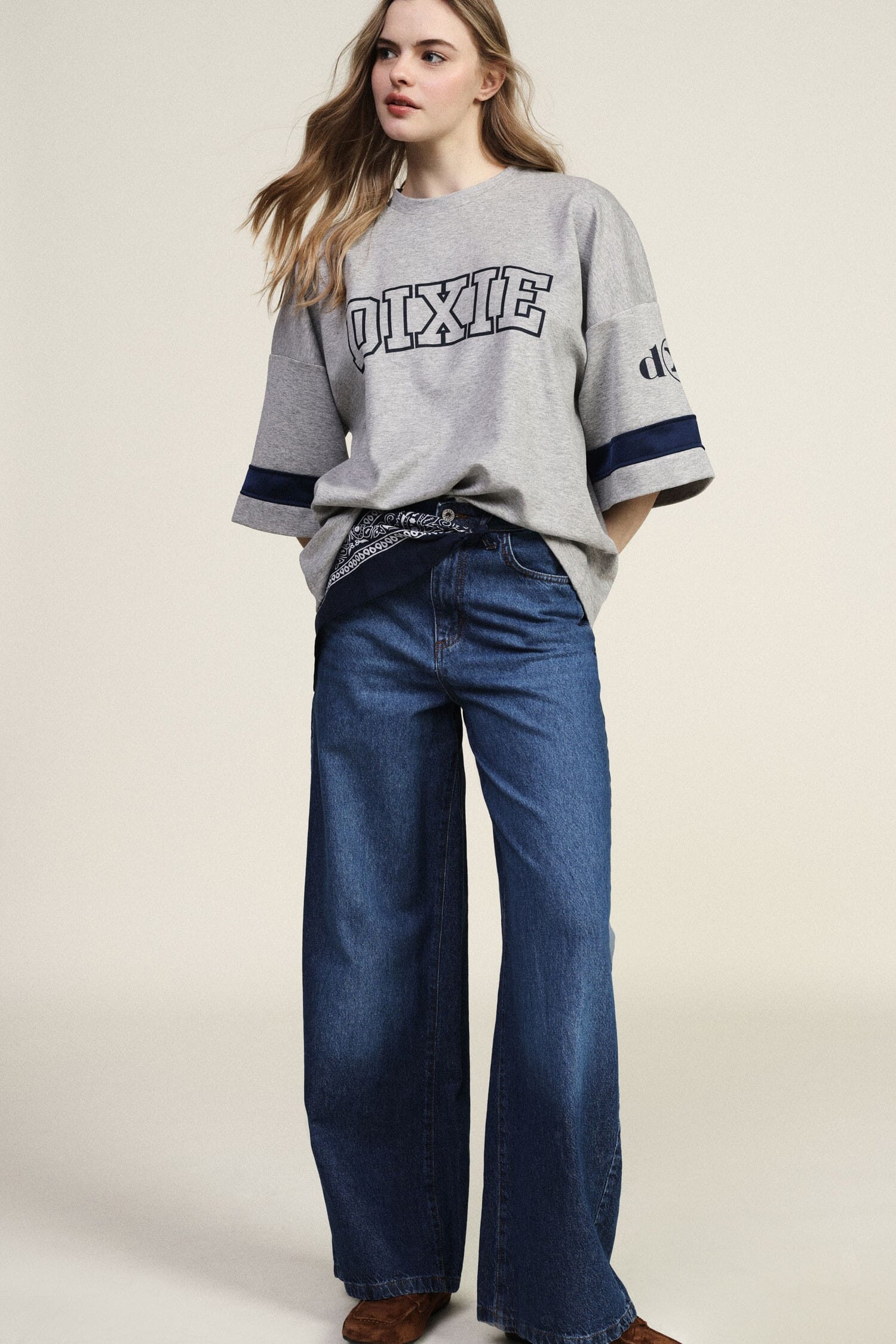 Dixie Belt Wide Leg Jeans