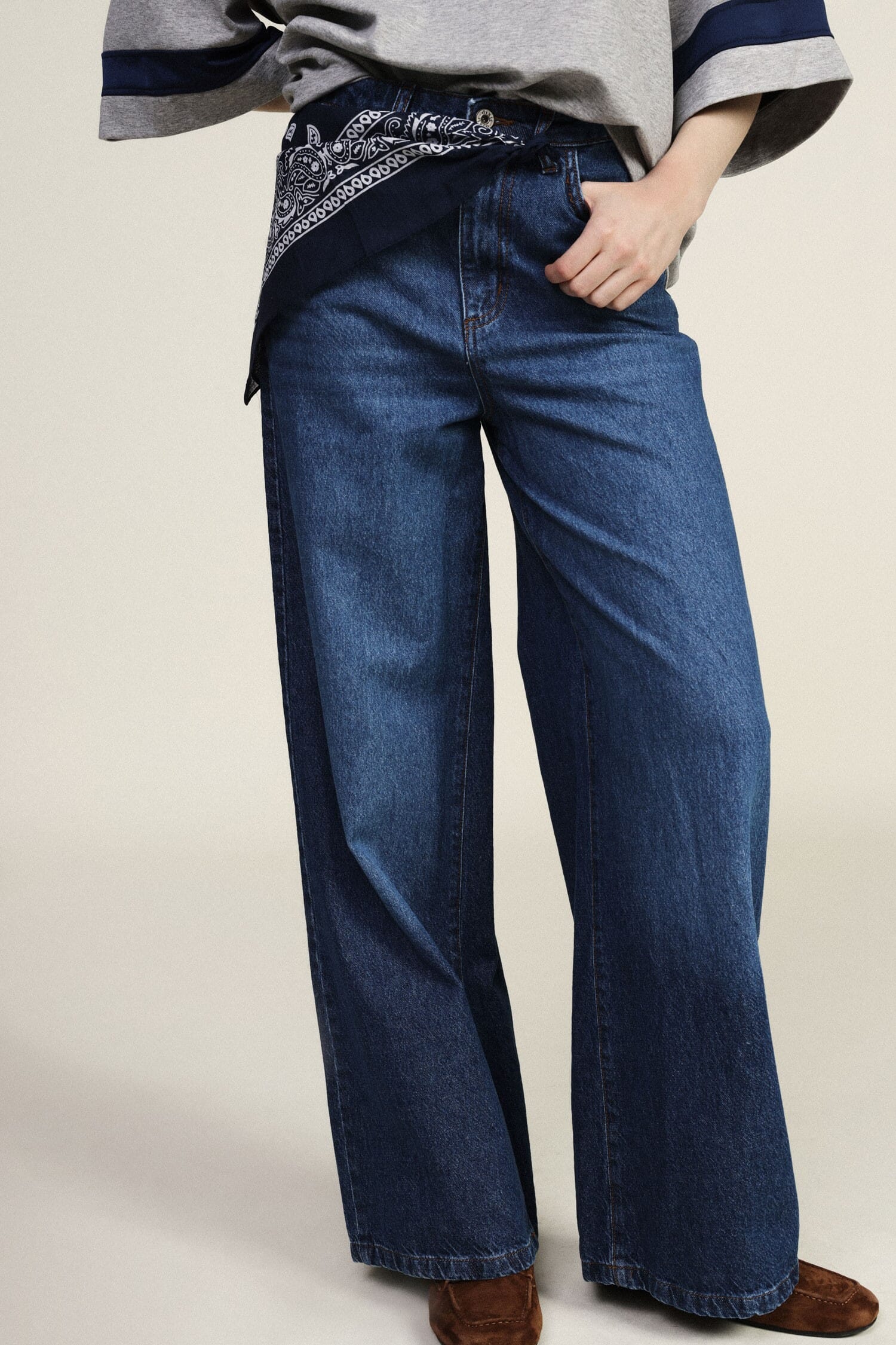 Dixie Belt Wide Leg Jeans