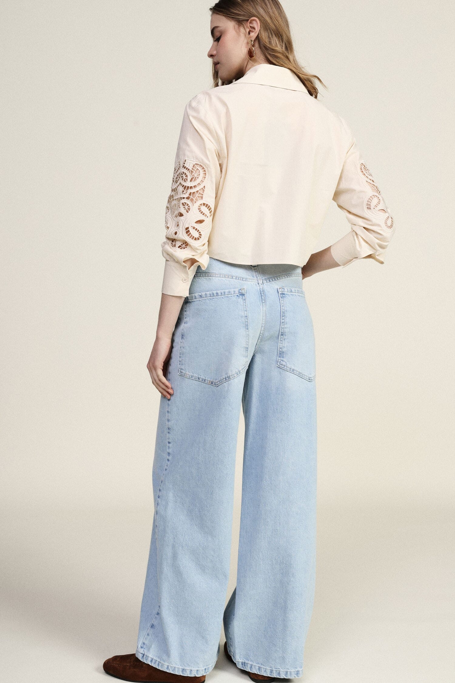 Jeans A Gamba Ampia Cinque Tasche Vita Regolare Dixie