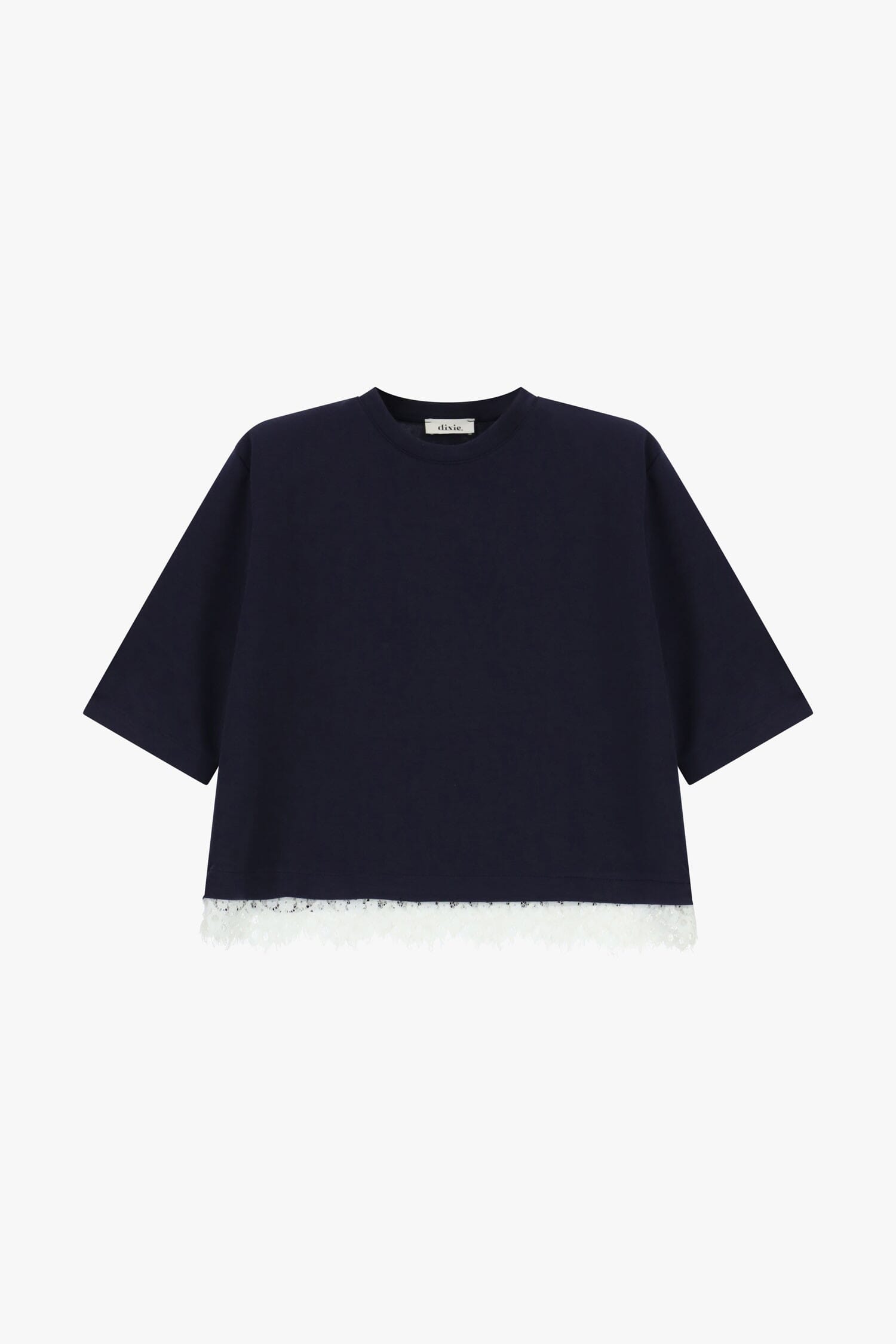 Short-sleeved T-Shirt With Lace Trim Dixie
