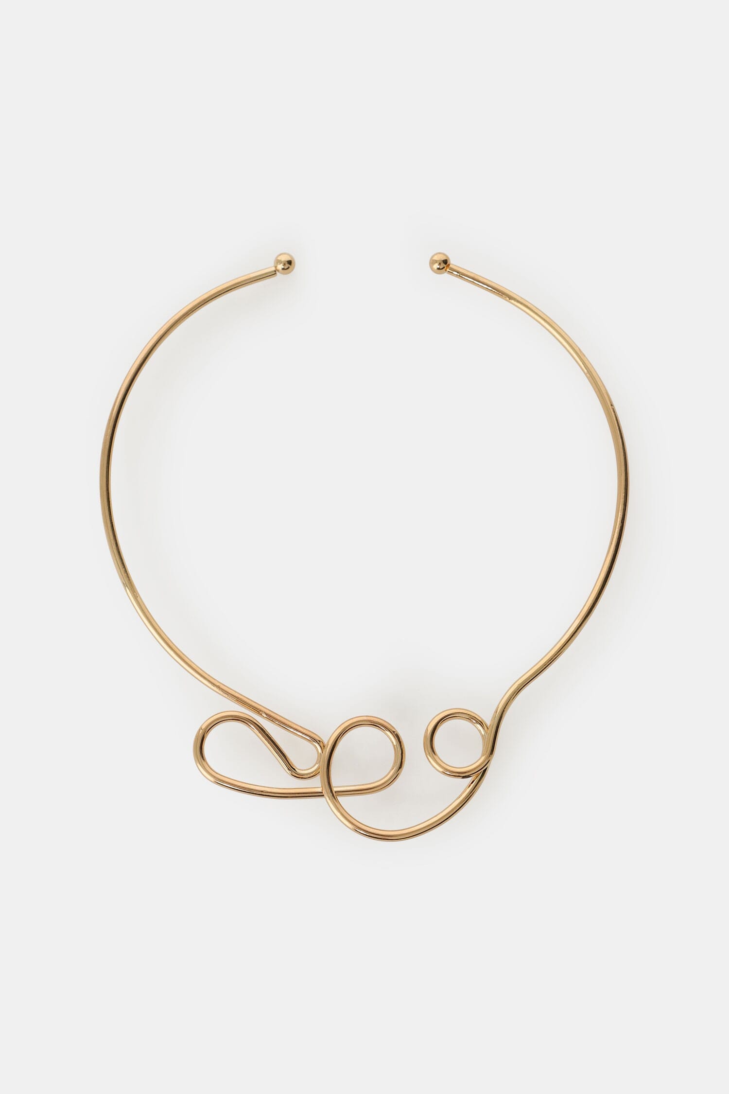 Collier rigide ouvert avec motif ondulé Dixie