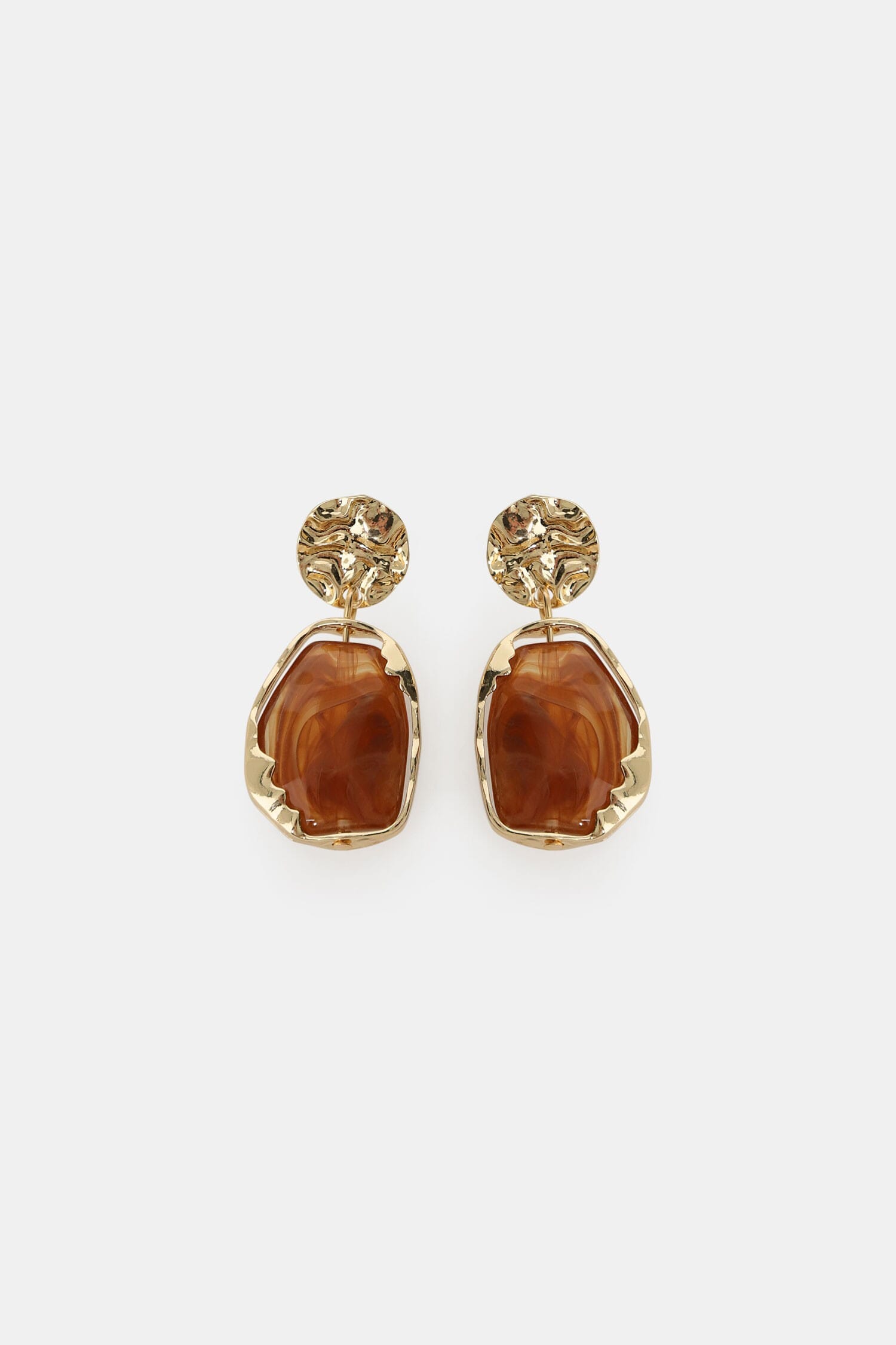 Boucles d'oreilles pendantes avec pierre à effet marbré Dixie