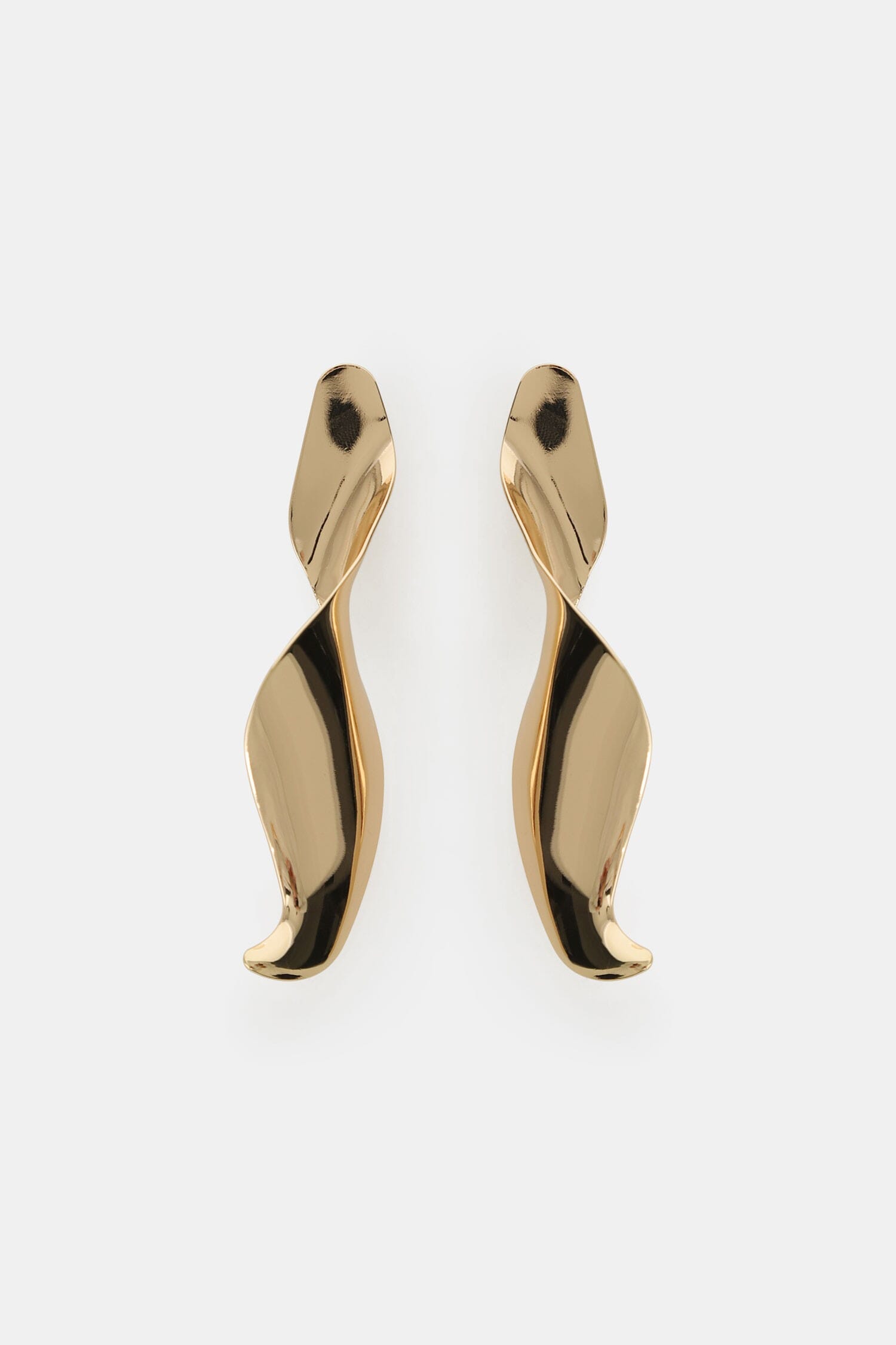 Dixie - Boucles d'oreilles asymétriques brillantes à effet de vague