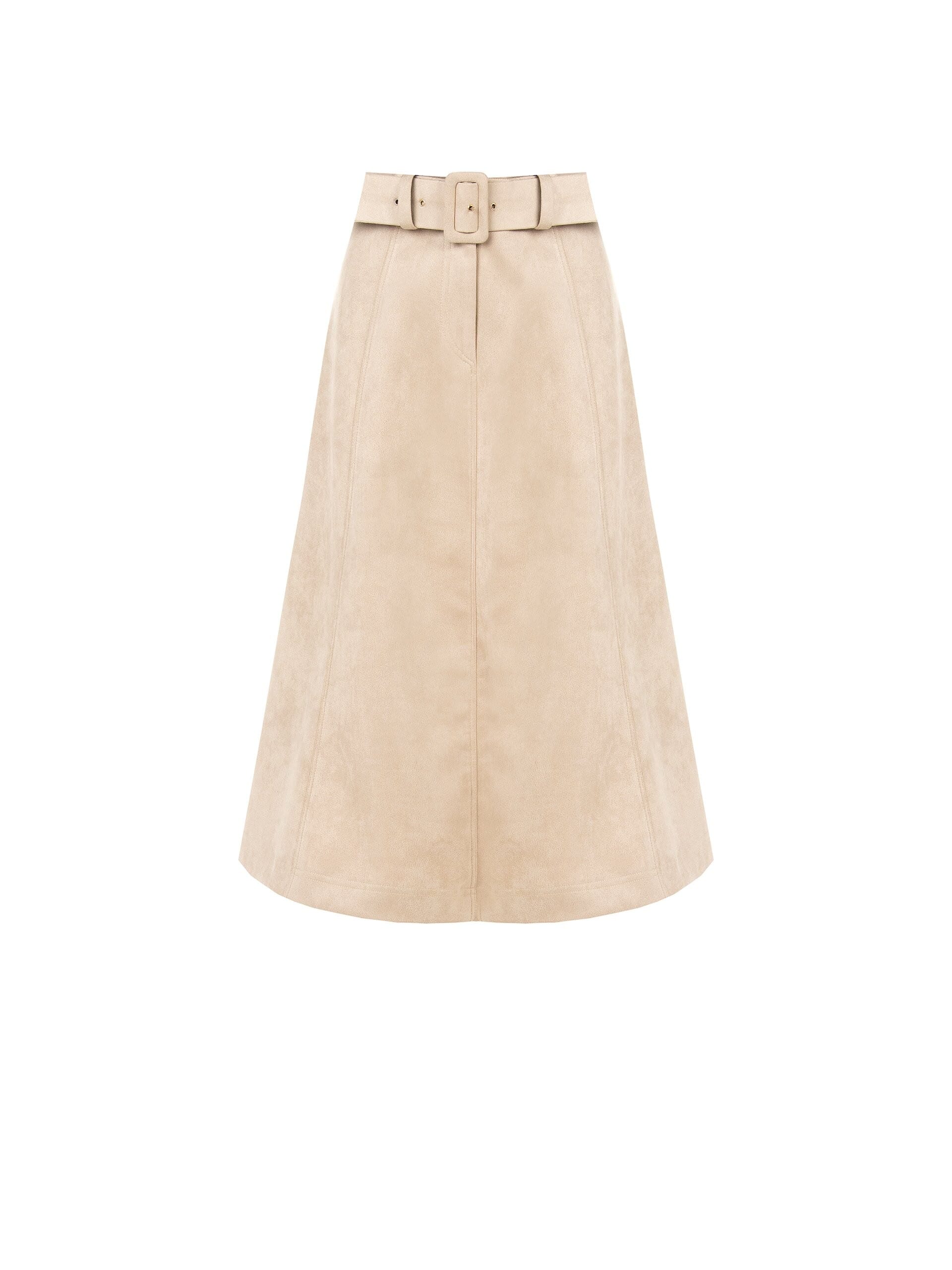 Gonna Lunga Svasata In Simil Daino Con Cintura Rigida Coordinata Rinascimento