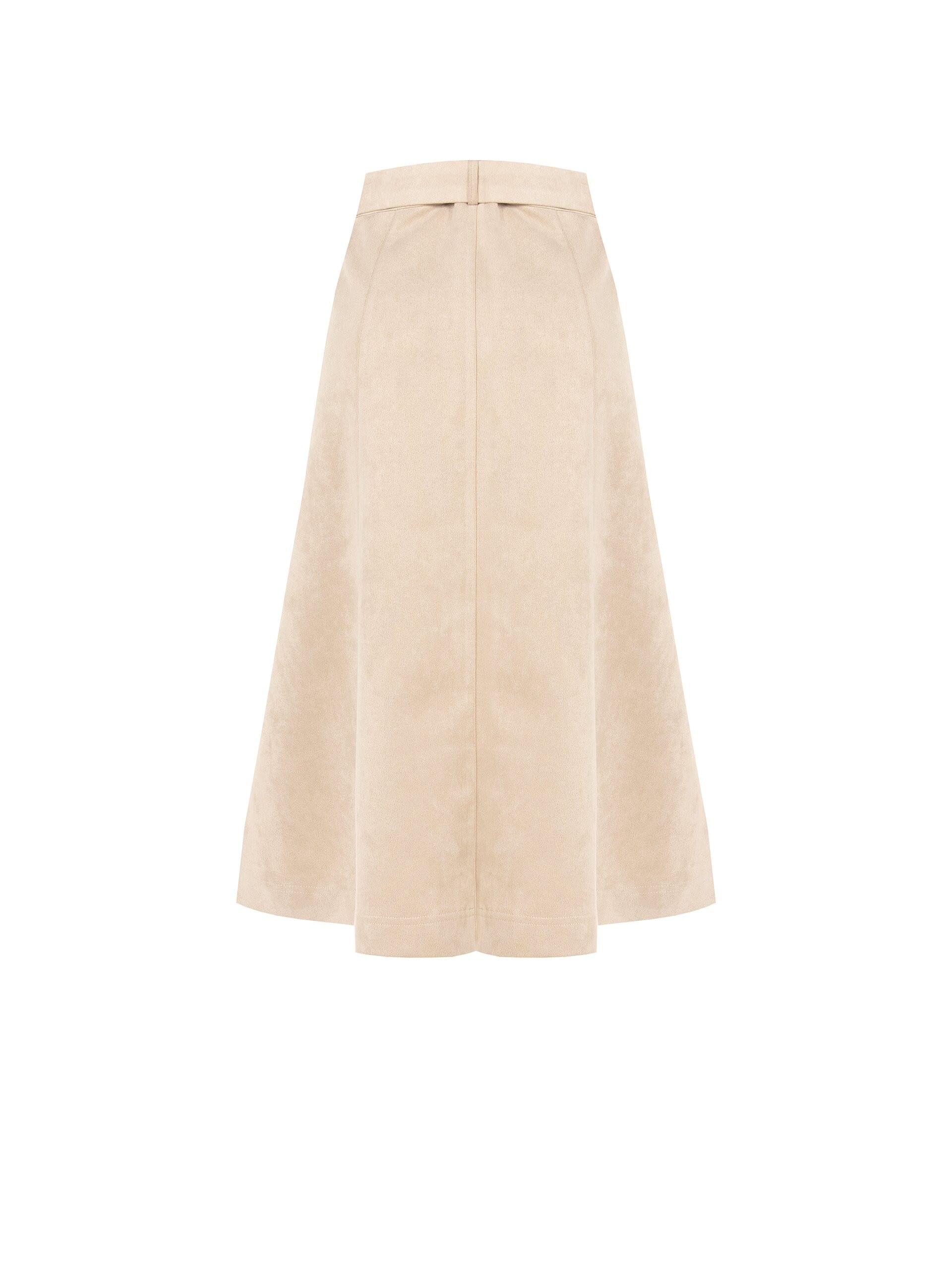 Gonna Lunga Svasata In Simil Daino Con Cintura Rigida Coordinata Rinascimento