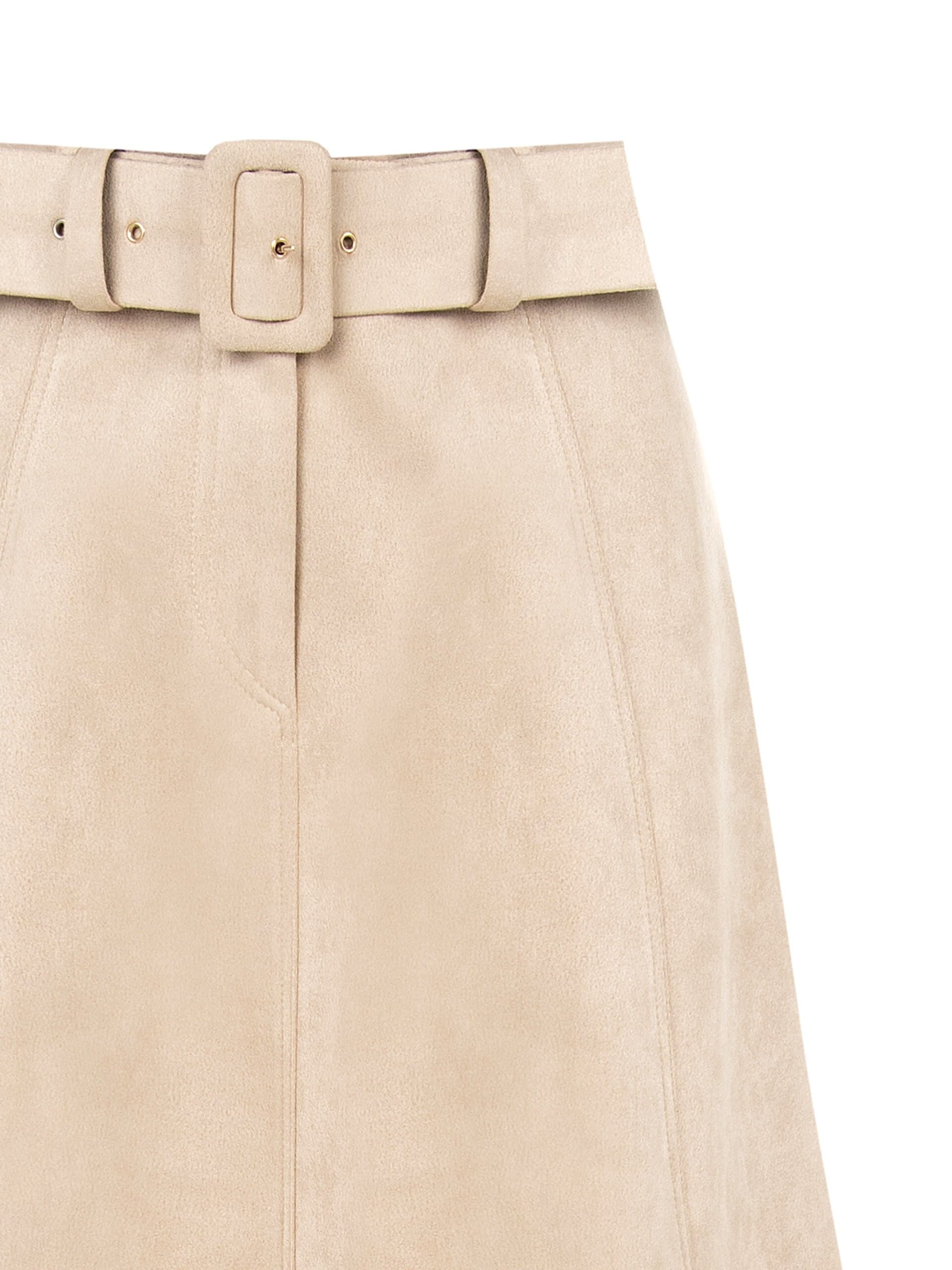 Gonna Lunga Svasata In Simil Daino Con Cintura Rigida Coordinata Rinascimento