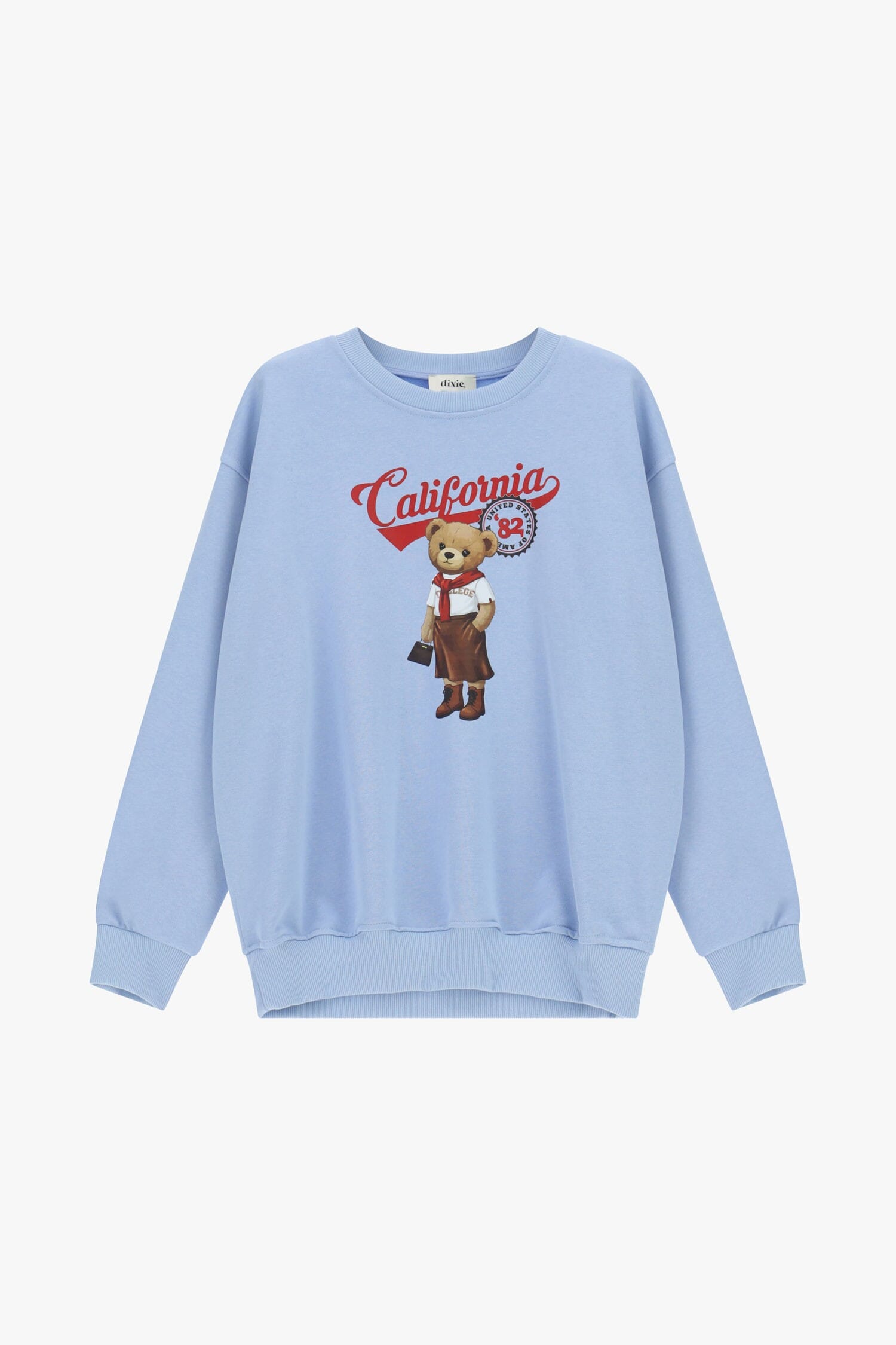 Felpa Girocollo Stampa Orsetto California Dixie