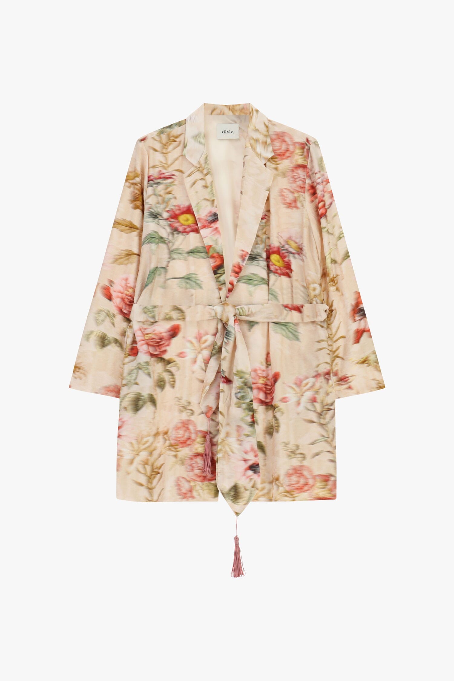 Jacket-Shirt With Floral Print Belt Dixie