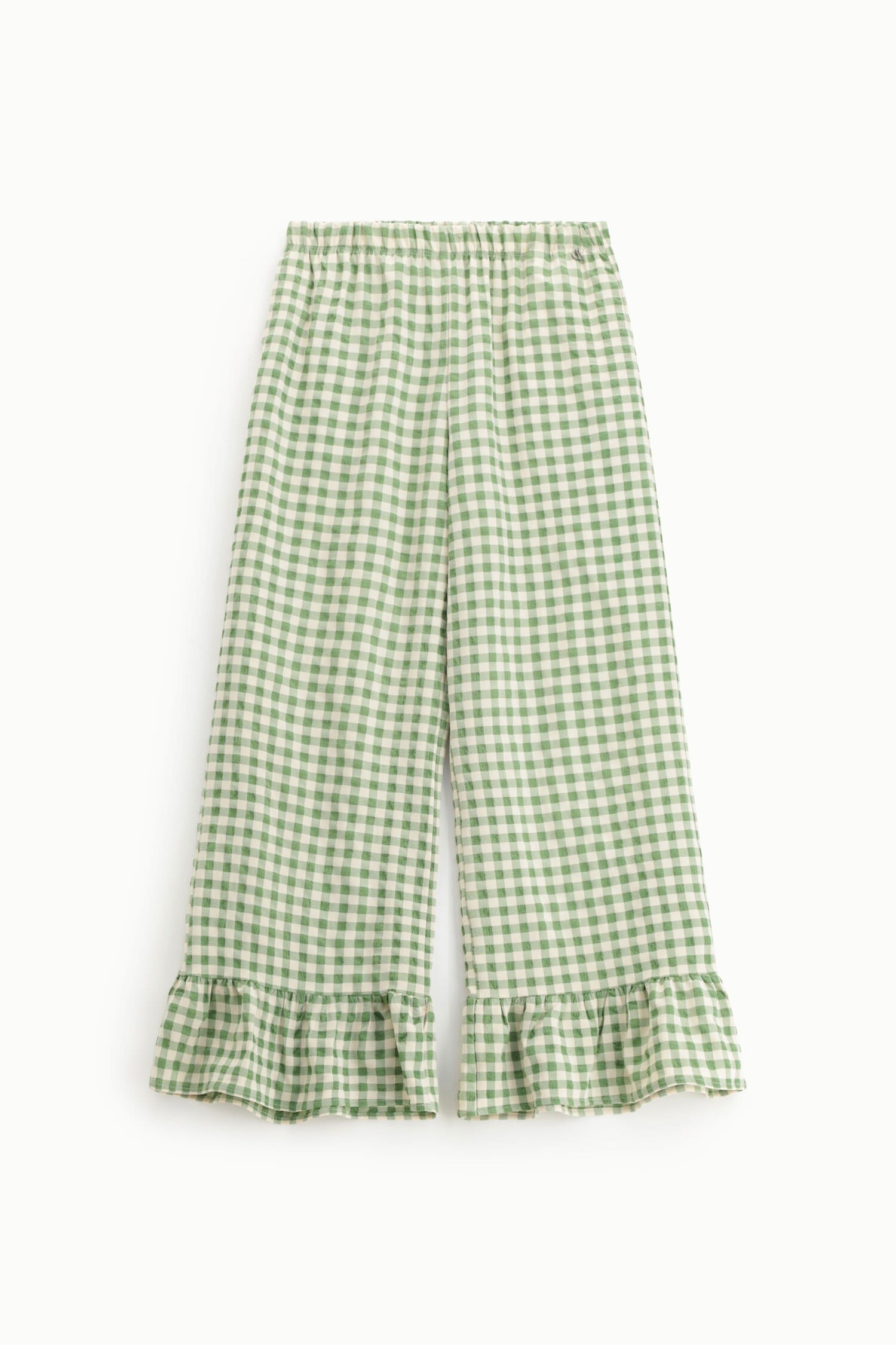 Checked Palace Trousers With Ruffle Bottom Dixie