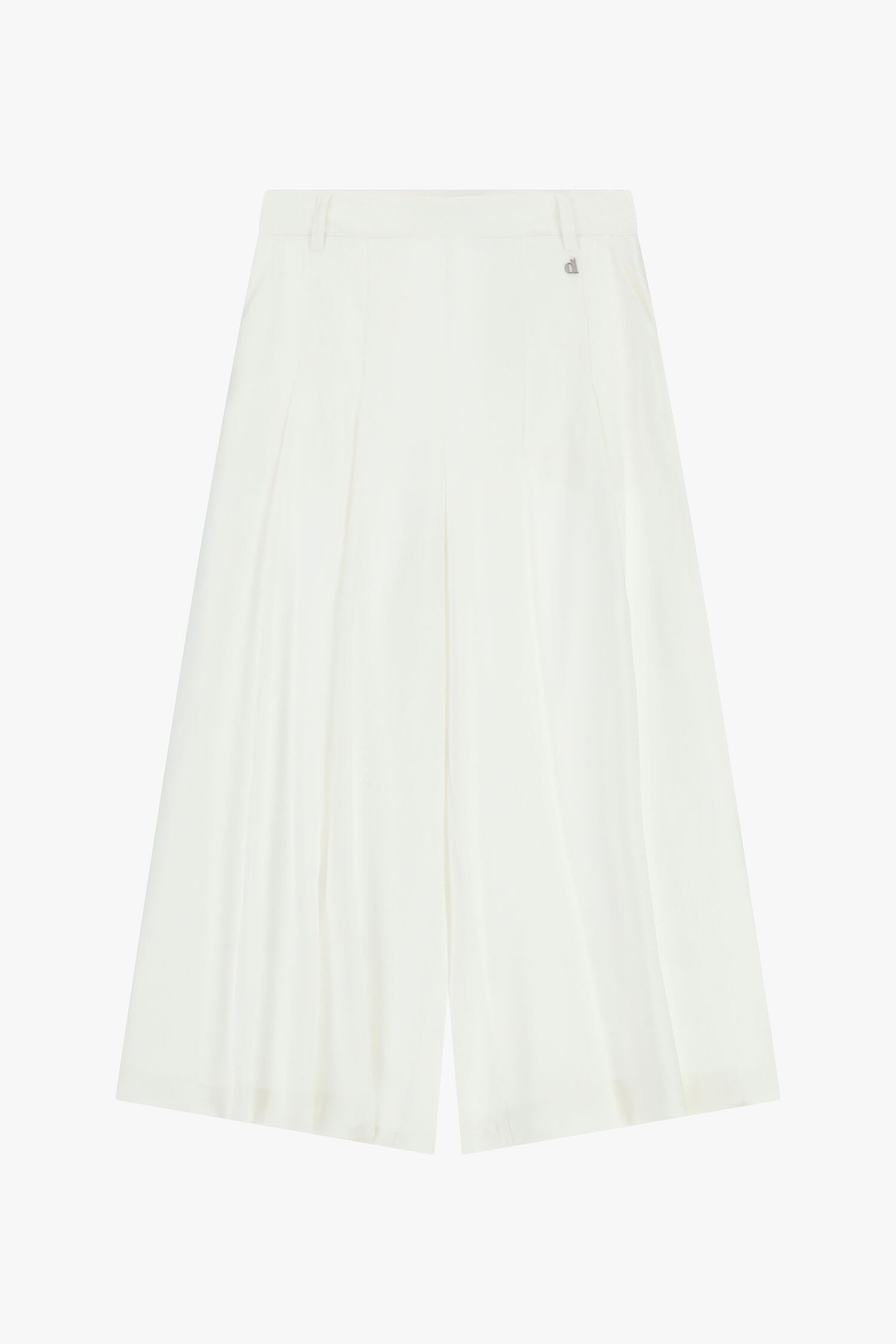 Pantaloni Palazzo Cropped Con Pieghe Frontali Dixie