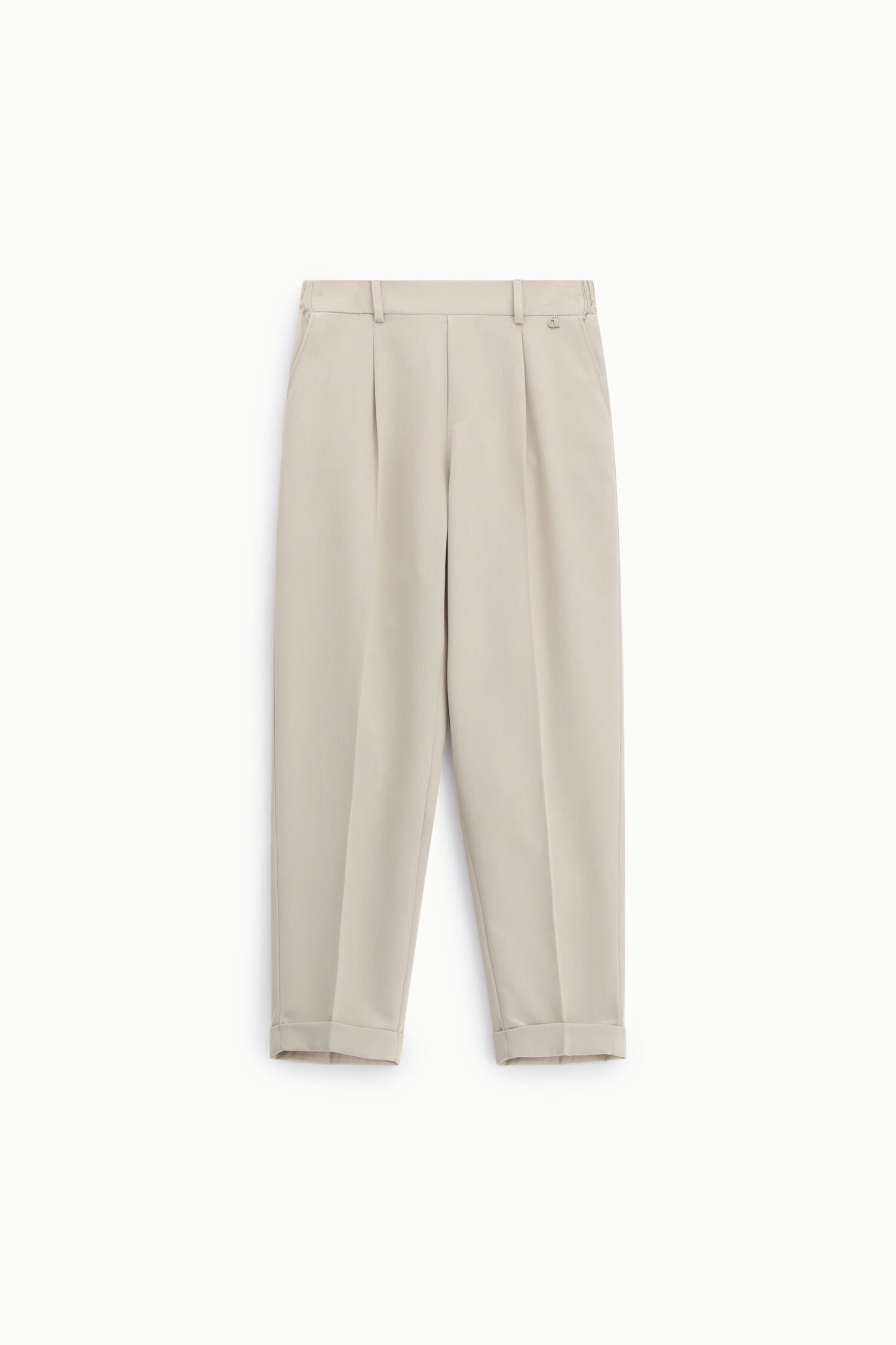 Tailored Trousers with Darts and High Lapels Dixie