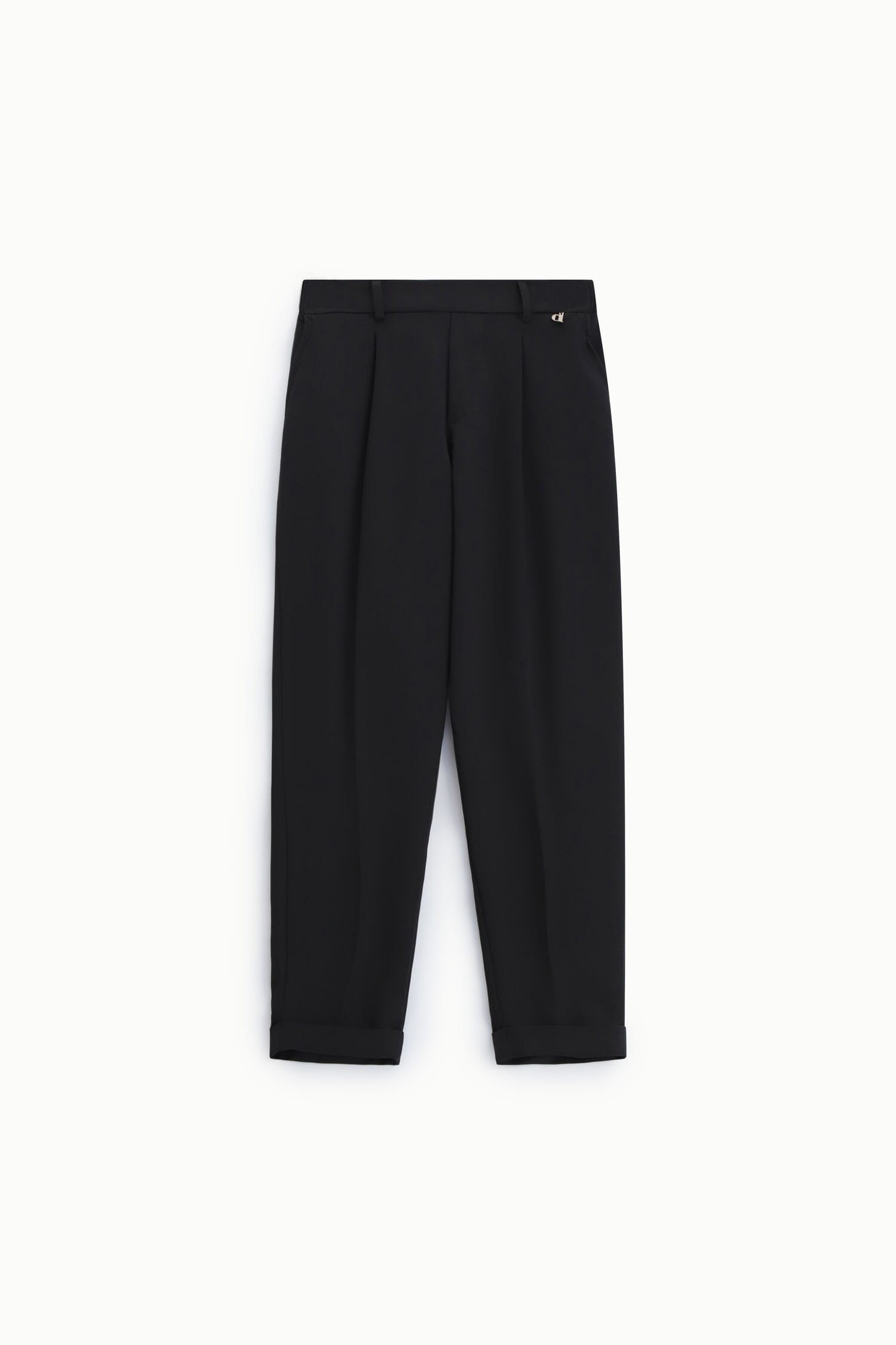 Tailored Trousers with Darts and High Lapels Dixie